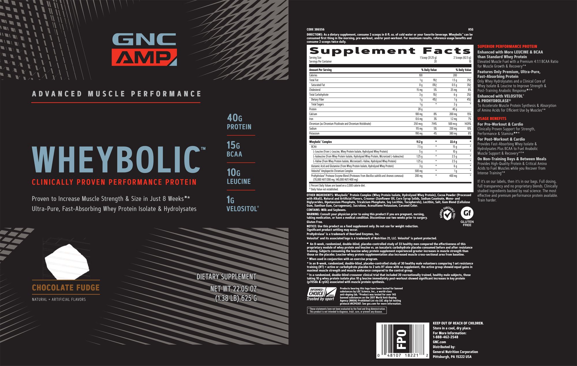 GNC AMP Wheybolic Protein 10 Servings product image