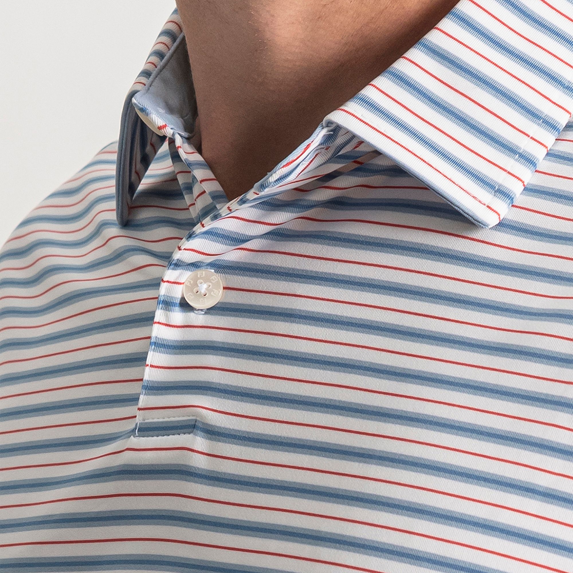 FootJoy Men's Pinstripe Pop Striped Performance Golf Polo product image