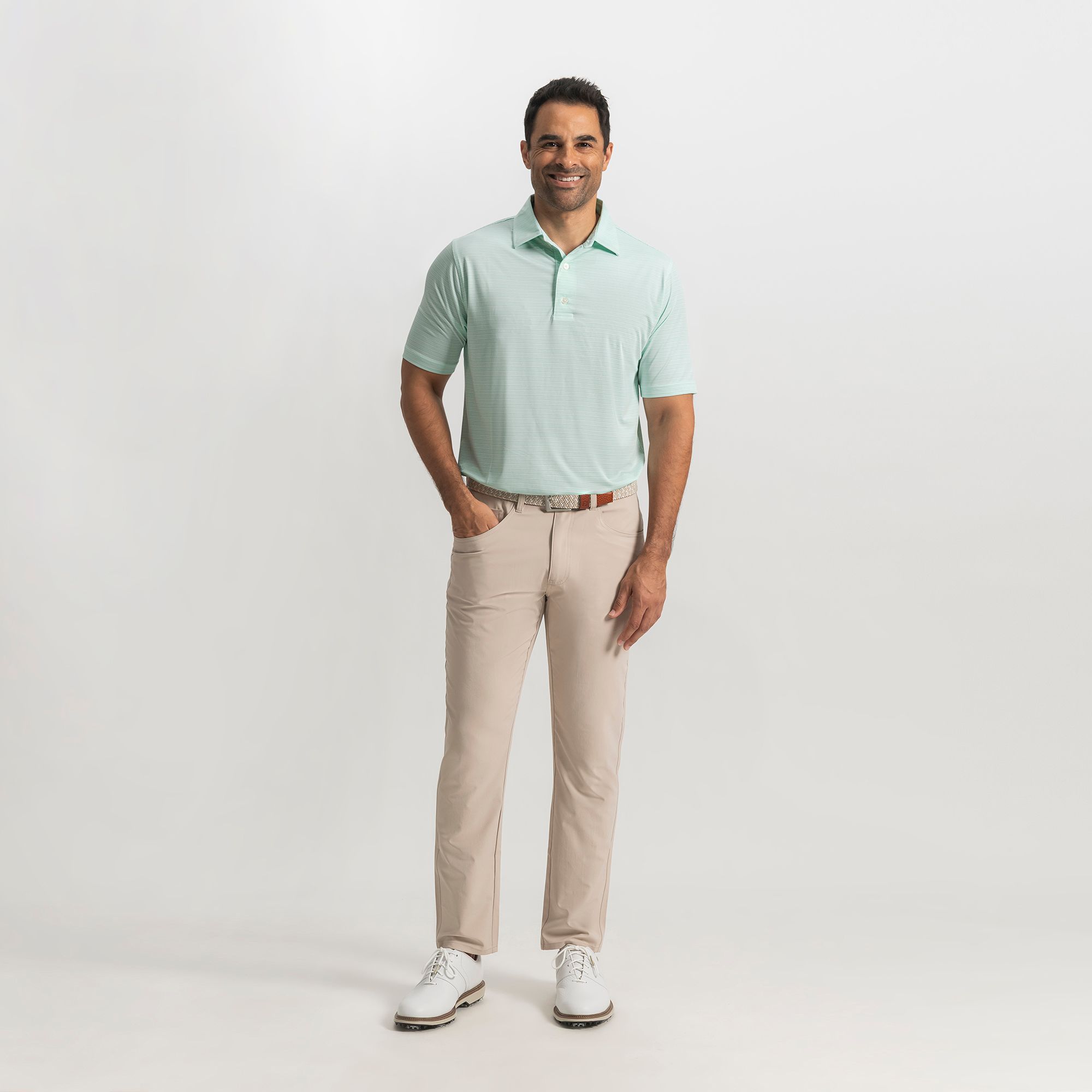 FootJoy Men's Flip Stripe Lisle Golf Polo product image
