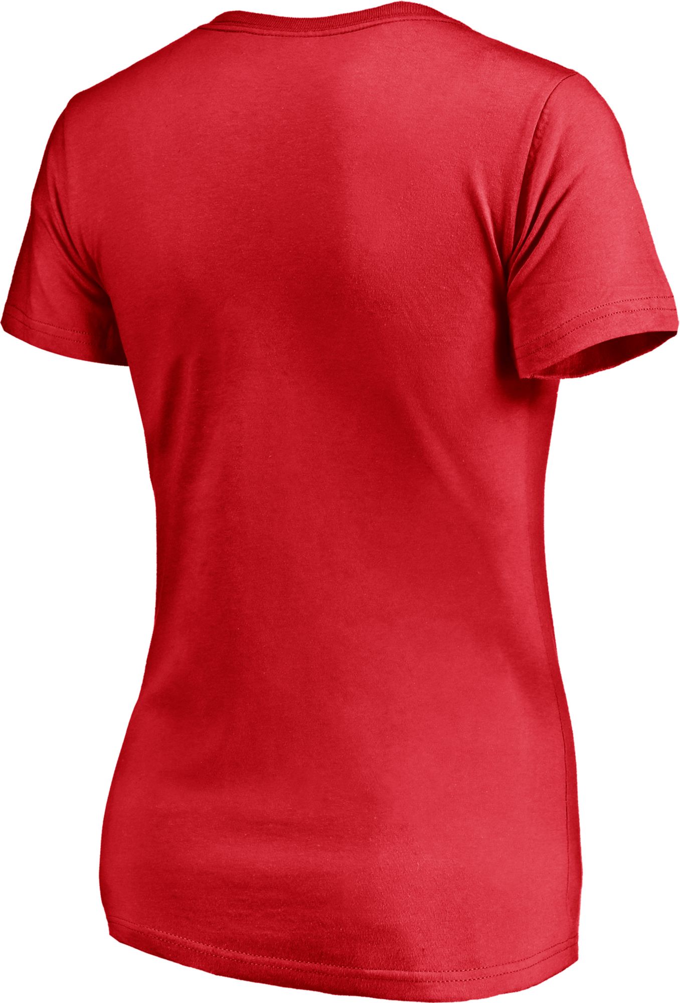 NCAA Women's Wisconsin Badgers Red ‘Can't Stop A Badger' V-Neck T-Shirt product image