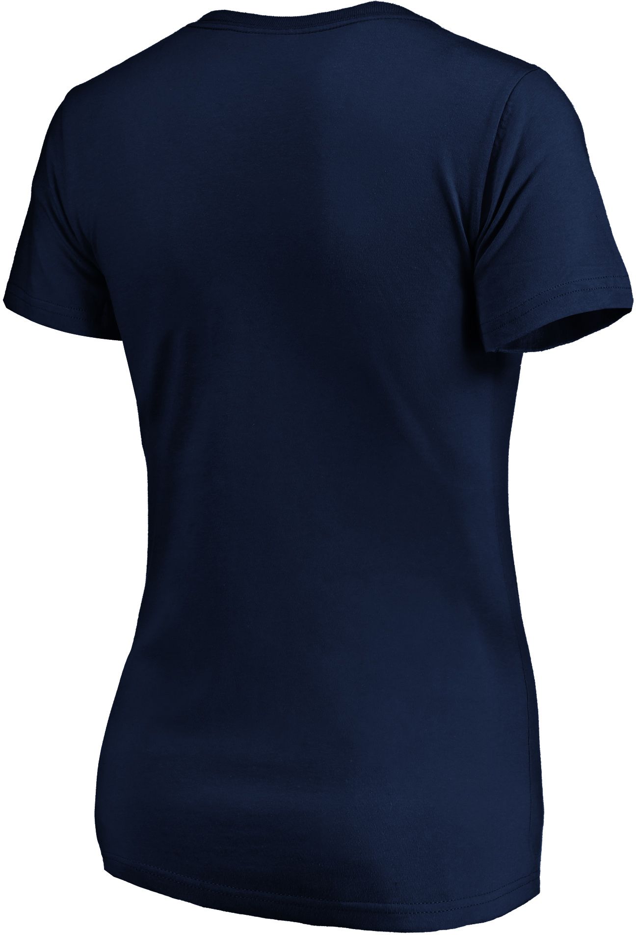 NHL Women's Columbus Blue Jackets Primary Logo Navy V-Neck T-Shirt