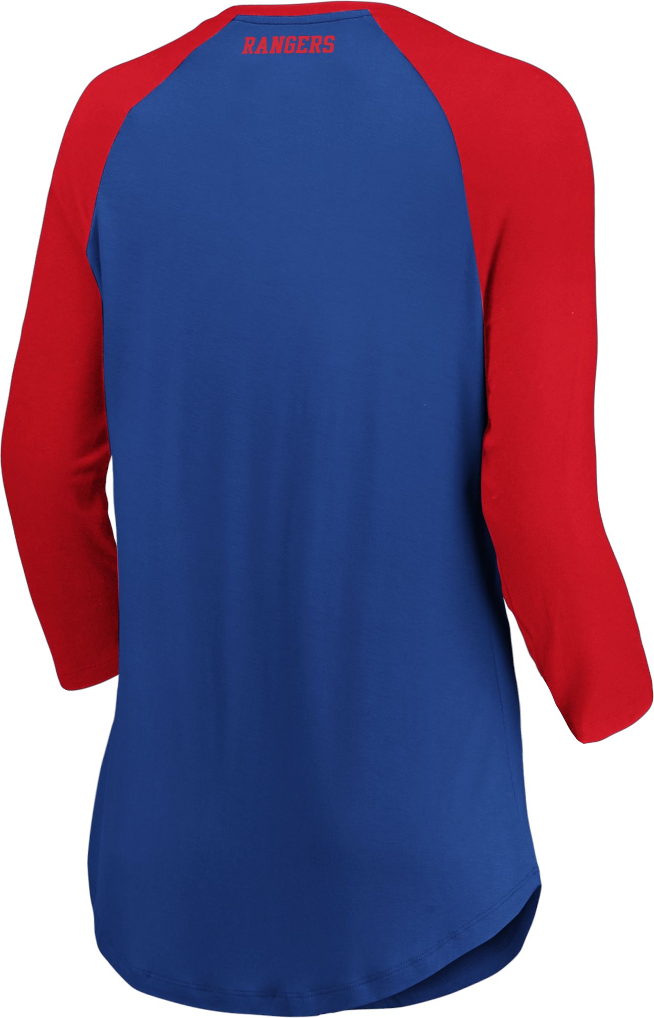 NHL Women's New York Rangers Shine Royal Three-Quarter Sleeve Shirt product image