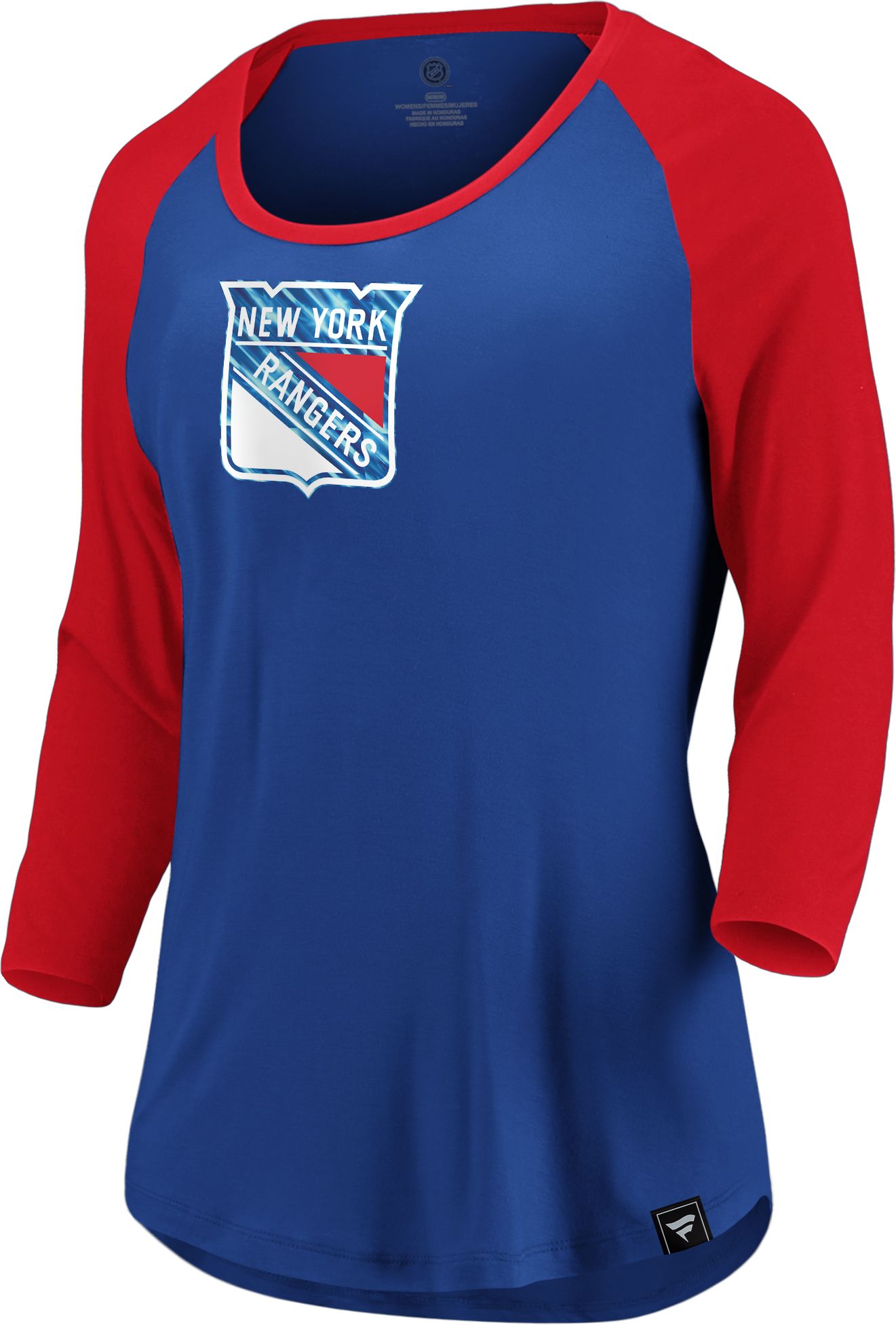 NHL Women's New York Rangers Shine Royal Three-Quarter Sleeve Shirt product image