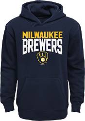 MLB Team Apparel Youth Milwaukee Brewers Navy Fan Fare Fleece Set product image