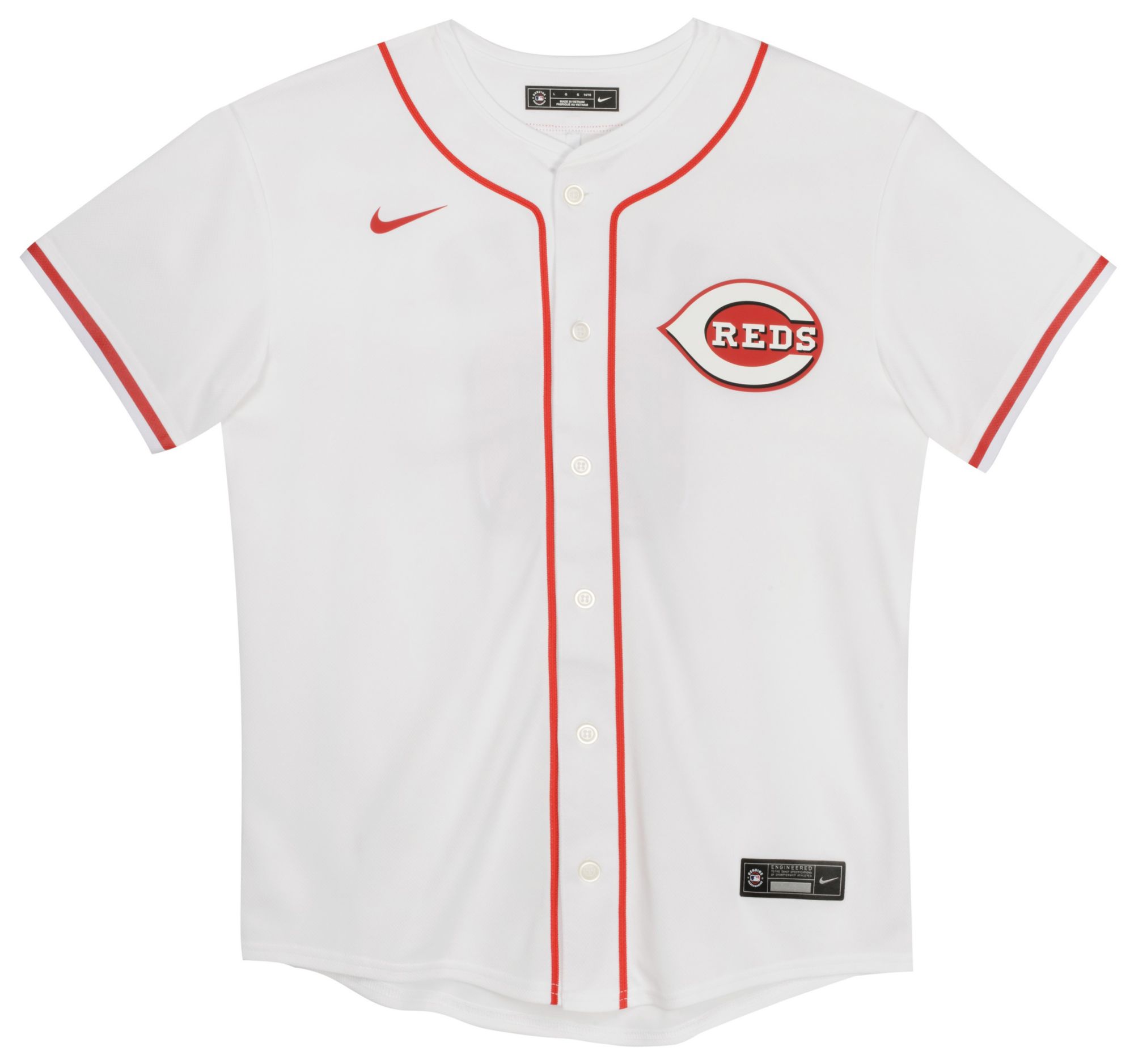 Nike Boys' Cincinnati Reds White Elly De La Cruz #44 Home Game Jersey product image