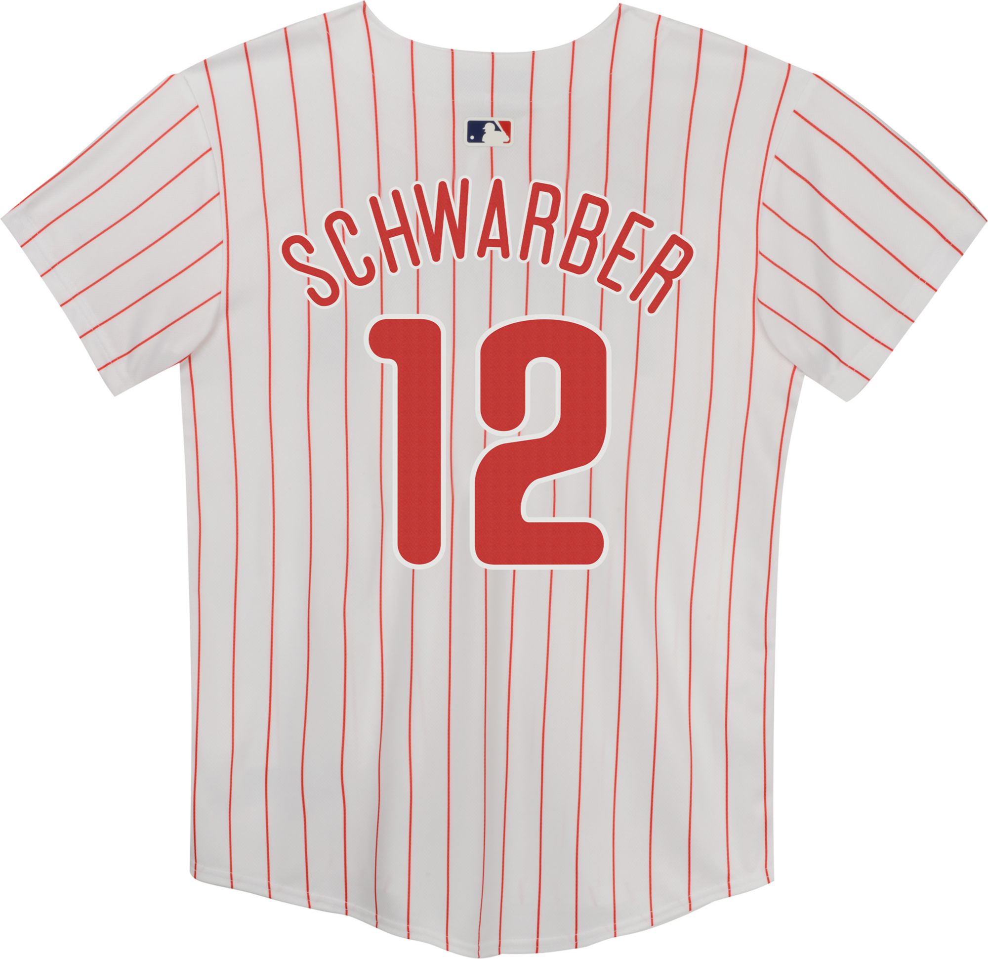 Nike Boys' Philadelphia Phillies Kyle Schwarber #12 White Home Game Jersey product image