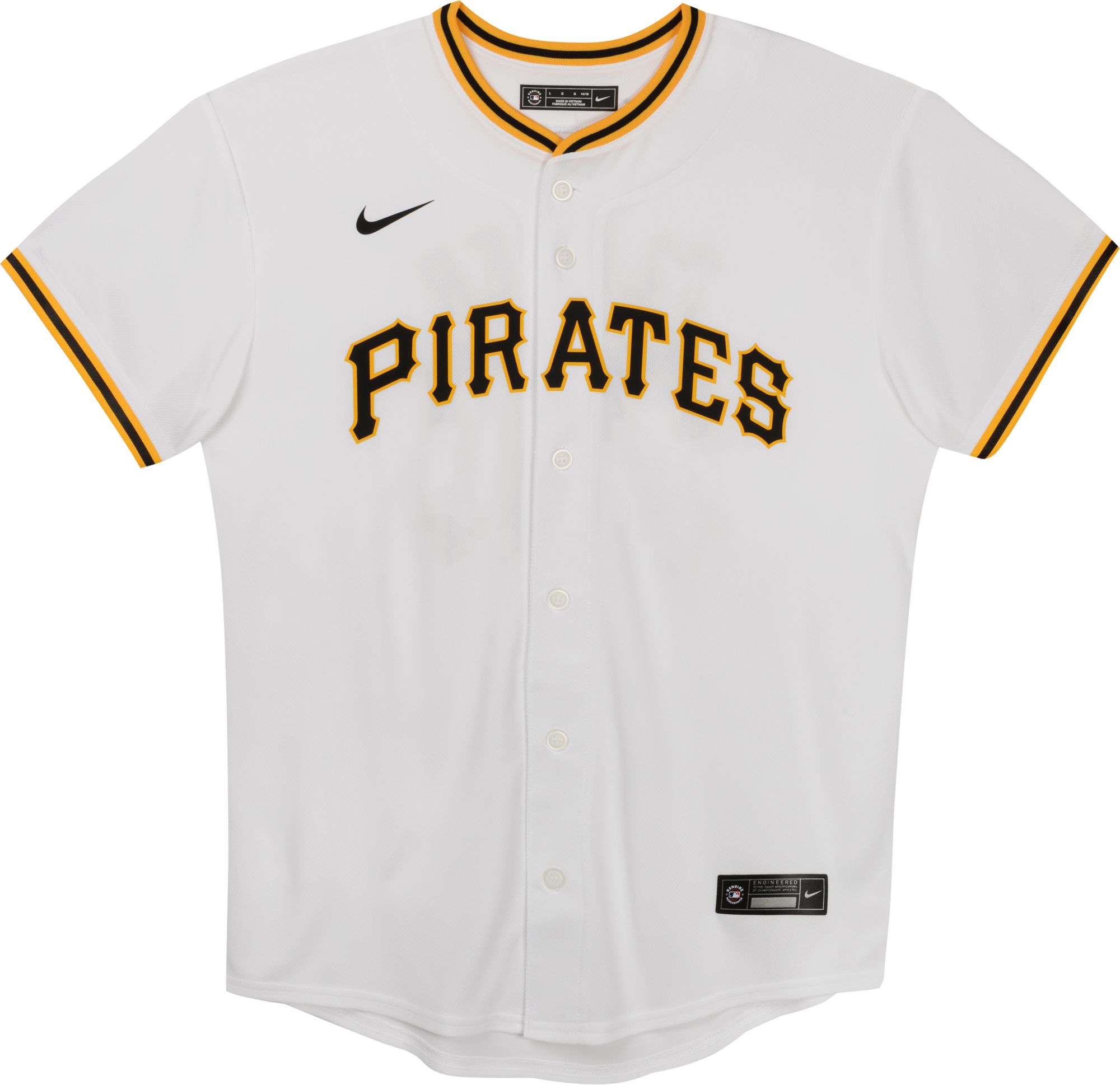 MLB Team Apparel Little Kids' Pittsburgh Pirates Konnor Griffin #6 Home White Replica Jersey product image