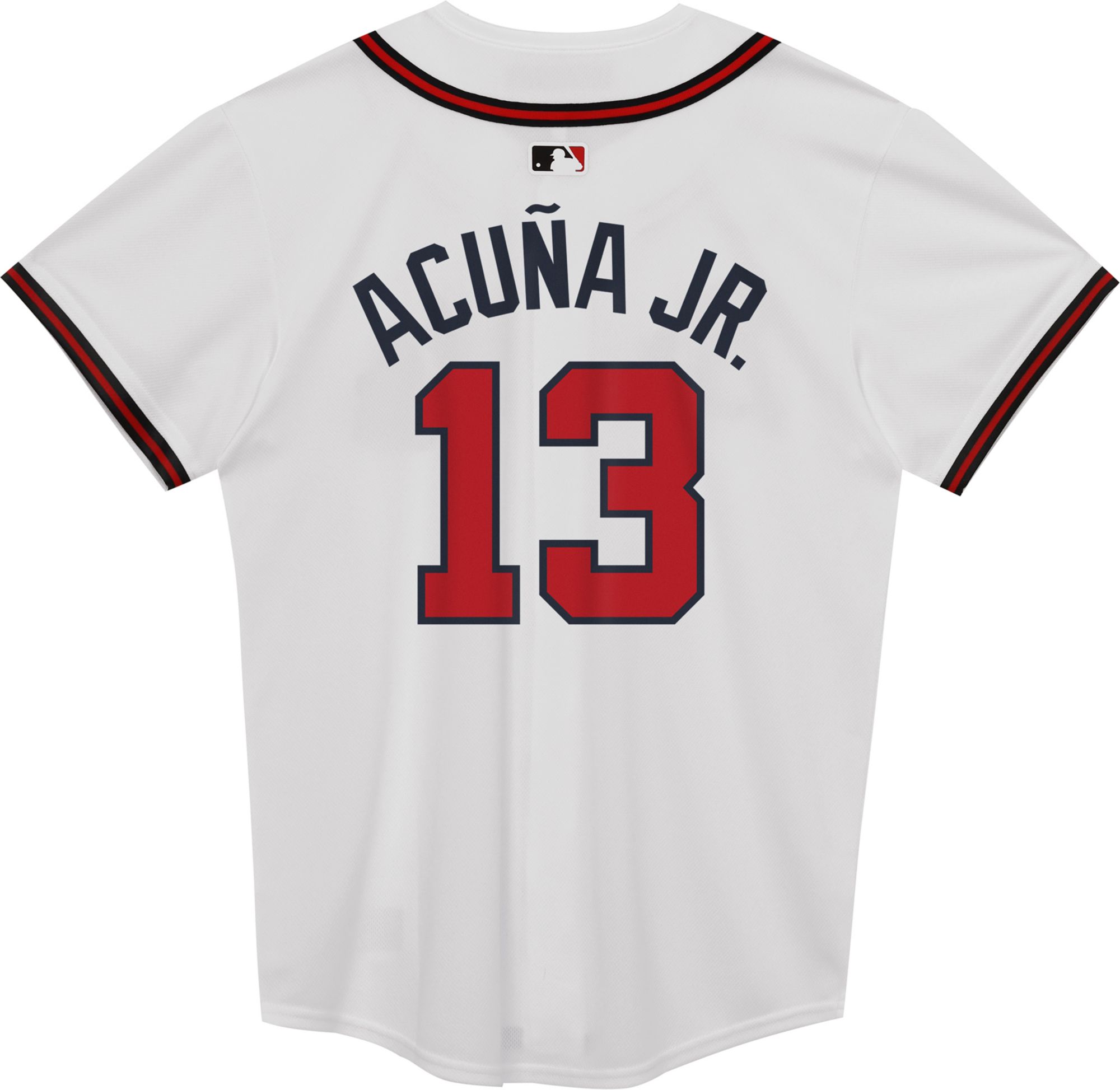 Nike Boys' Atlanta Braves White Ronald Acuña Jr. #13 Home Game Jersey product image