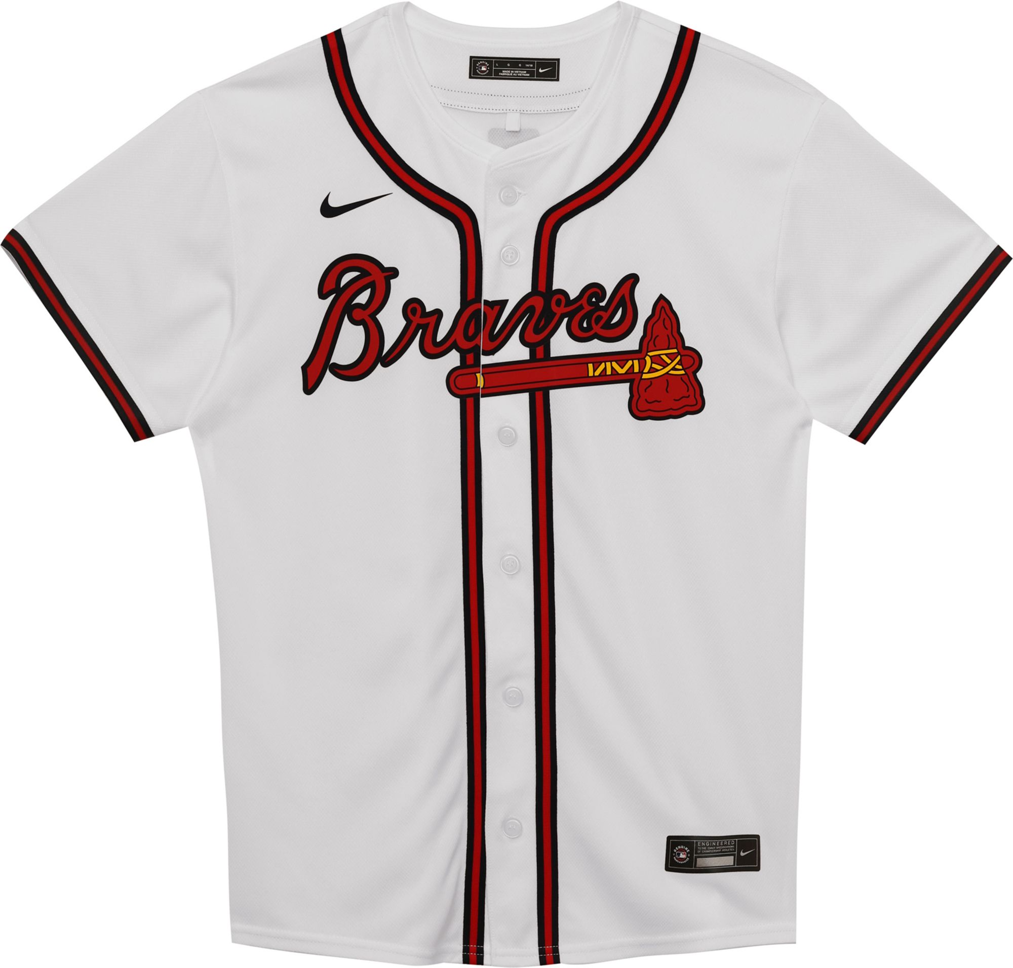 Nike Boys' Atlanta Braves White Ronald Acuña Jr. #13 Home Game Jersey product image