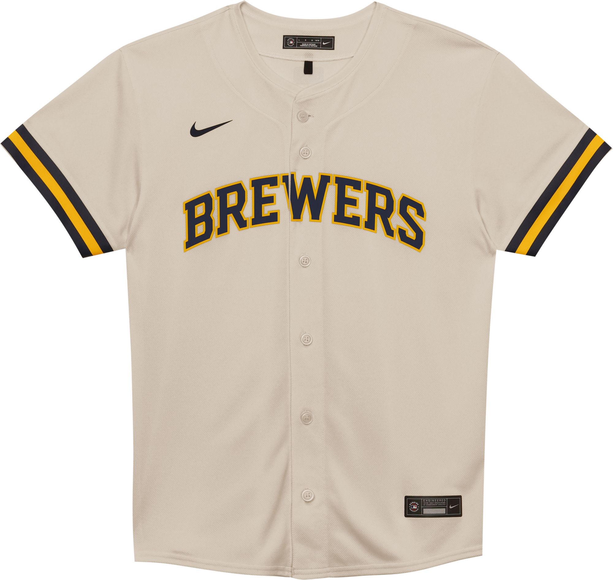 Nike Boys' Milwaukee Brewers White Jackson Chourio #11 Home Game Jersey product image