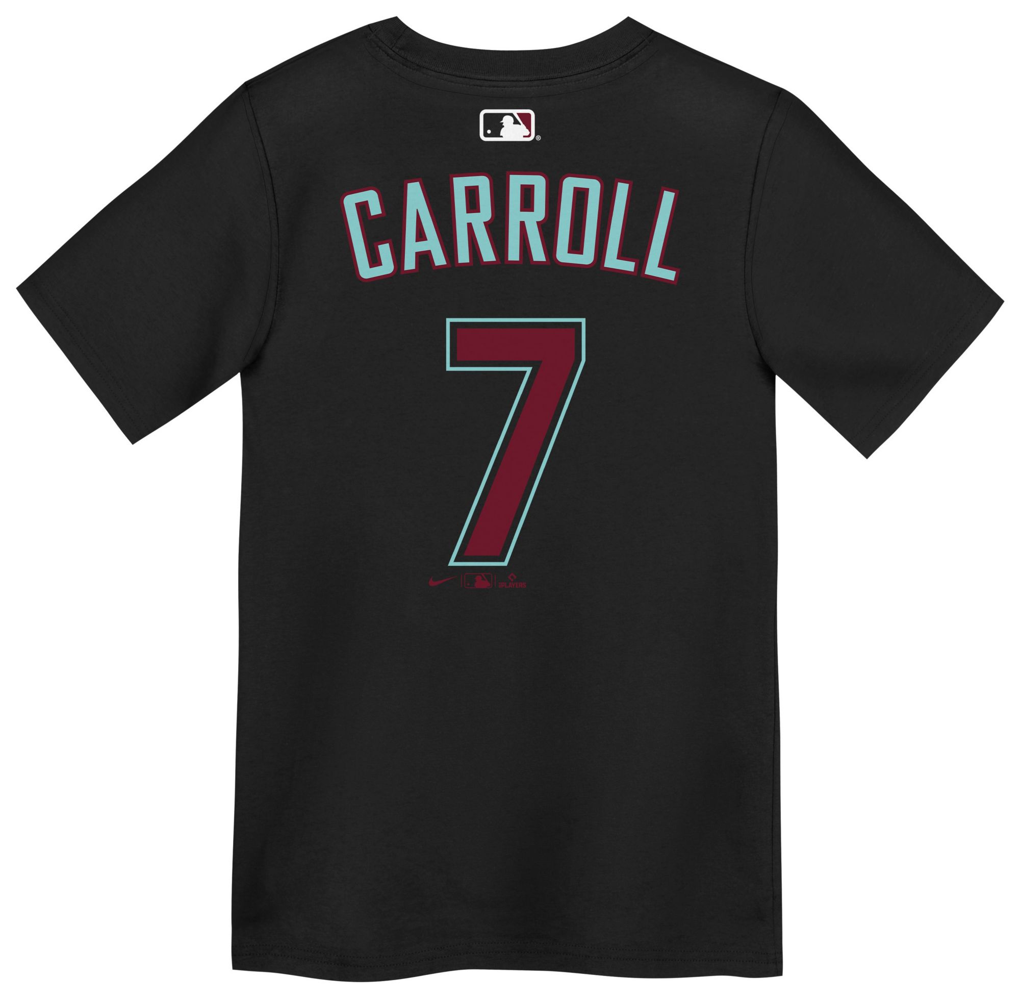 Nike Boys' Arizona Diamondbacks Corbin Carroll #7 Black Home T-Shirt product image