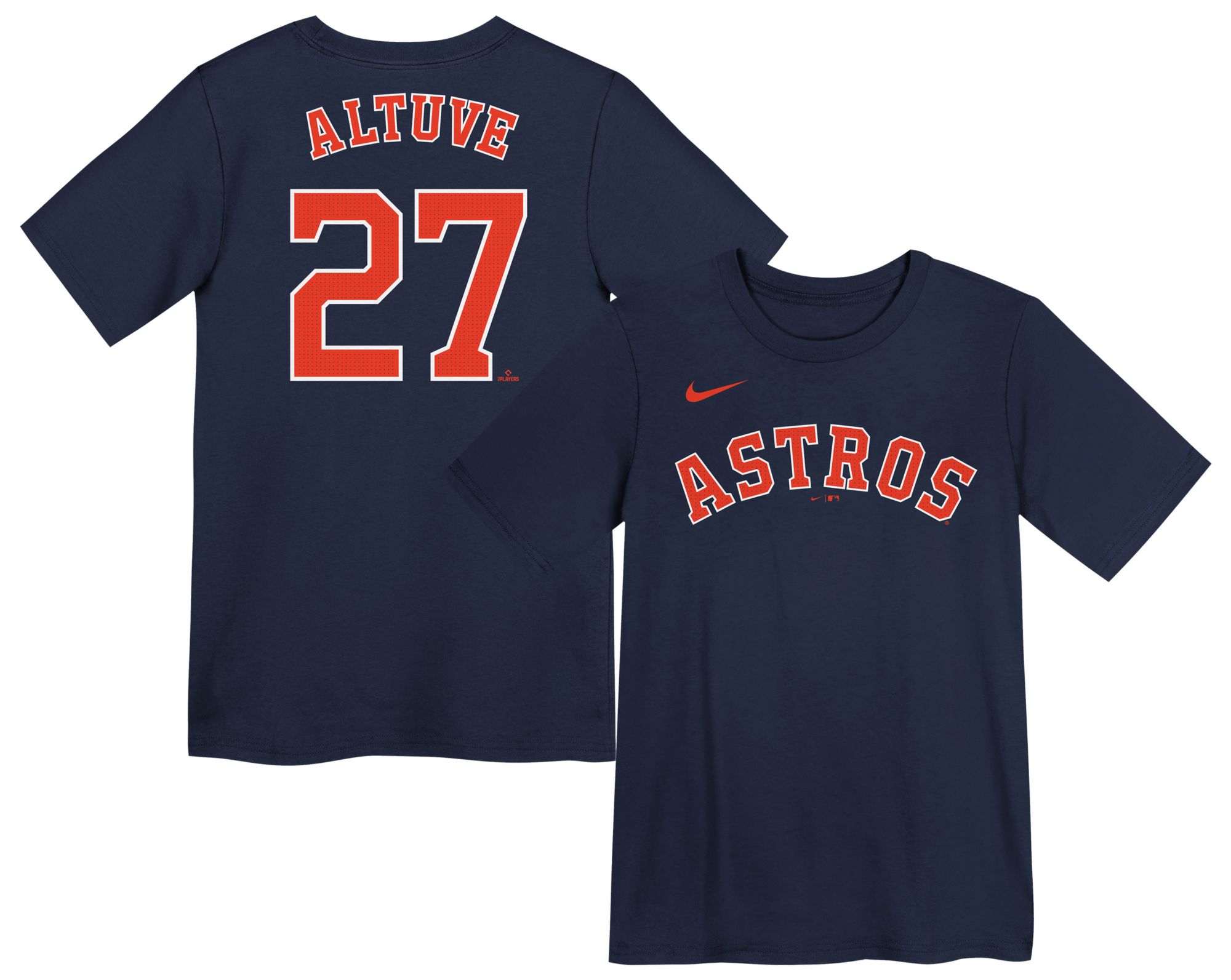 Nike Little Kids' Houston Astros José Altuve #27 Navy Home T-Shirt product image