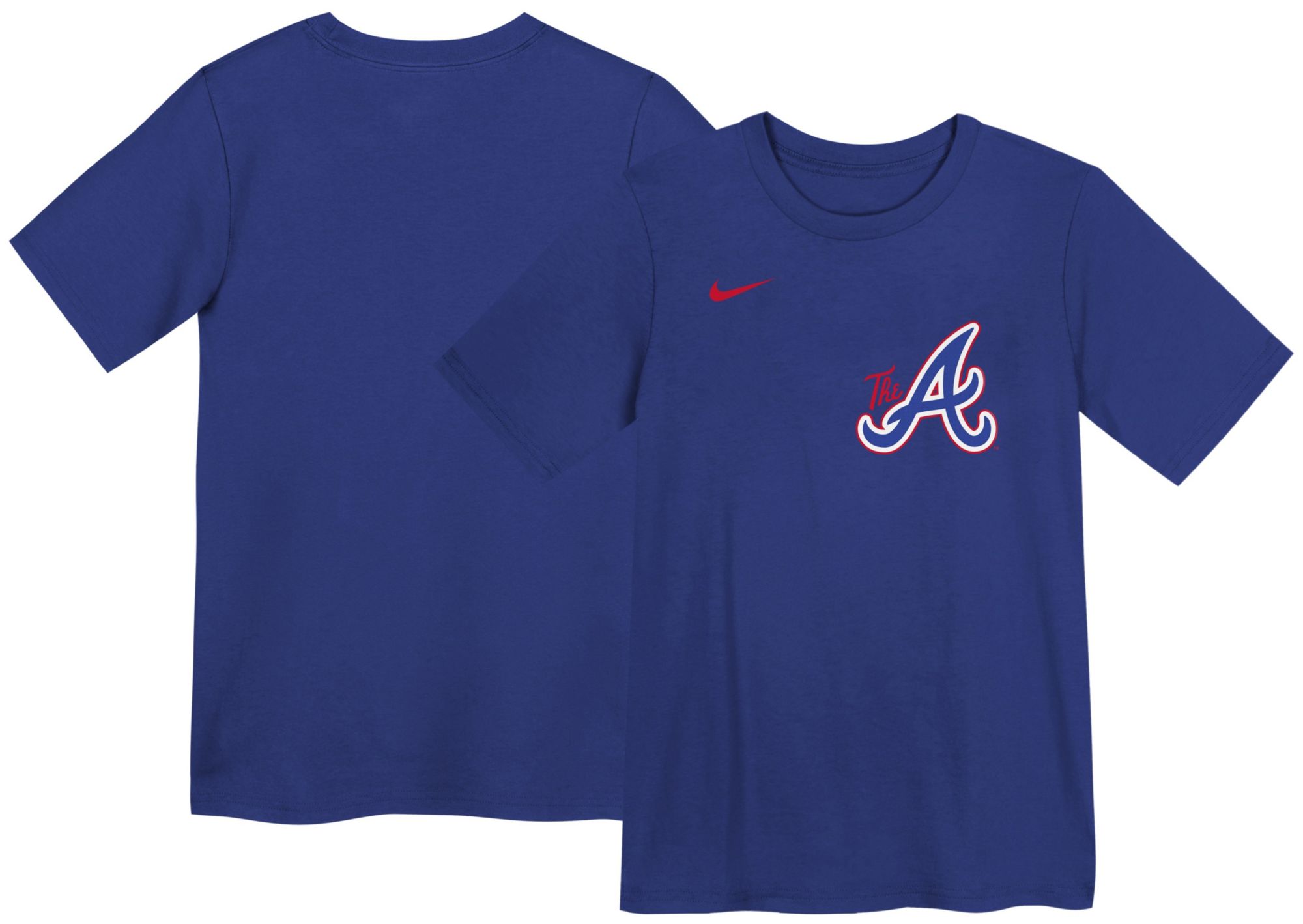 Nike Little Kids Atlanta Braves City Connect Blue Wordmark T-Shirt product image