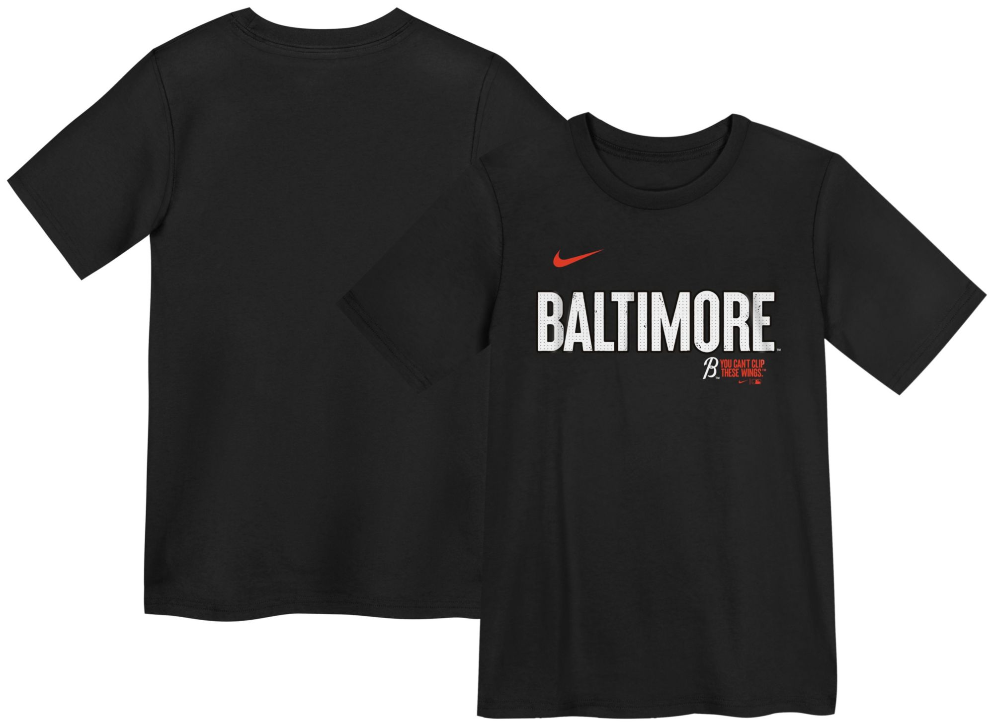 Nike Little Kids Baltimore Orioles 2025 City Connect Black Wordmark T-Shirt product image