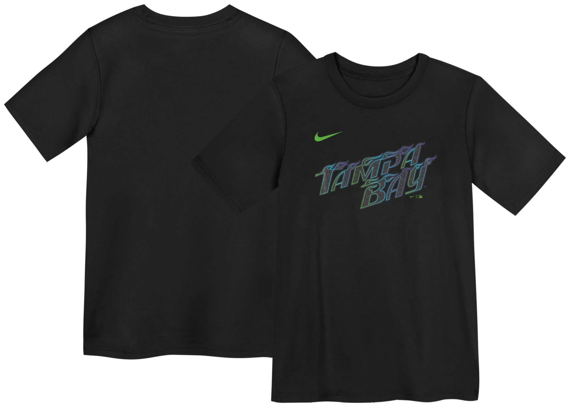 Nike Little Kids Tampa Bay Rays 2025 City Connect Black Wordmark T-Shirt product image