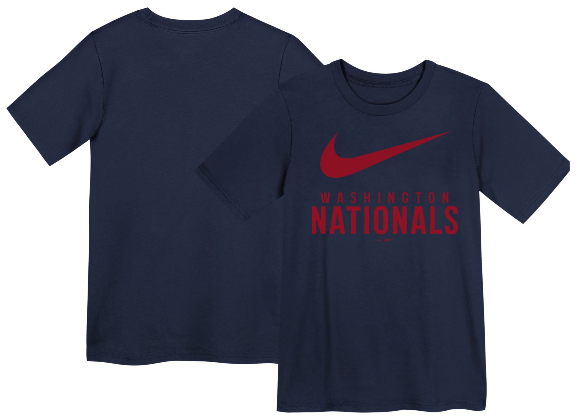 Nike Little Kids' Washington Nationals Navy Swish Cotton T-Shirt product image