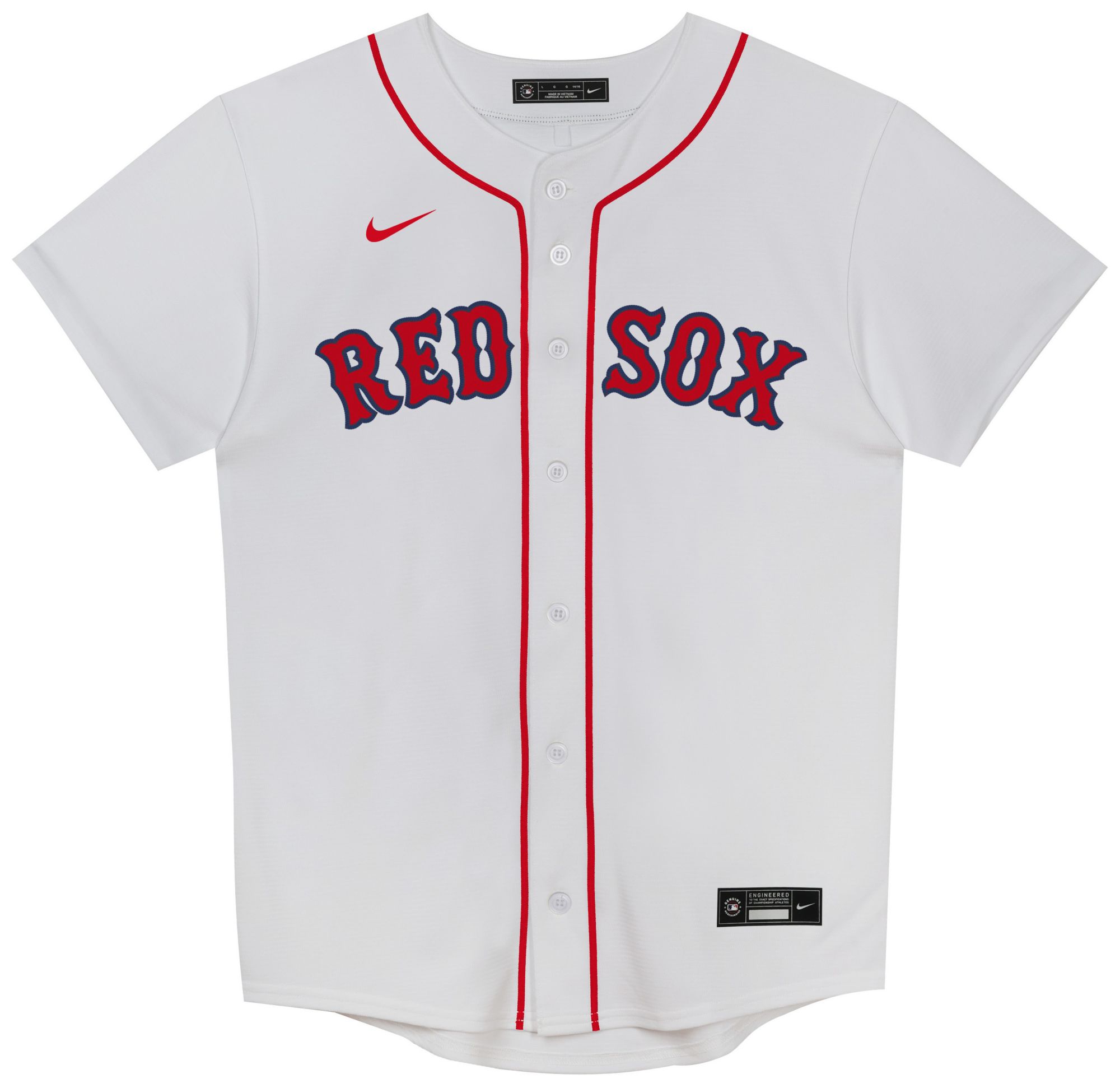Nike Little Kids' Boston Red Sox White Rafael Devers #11 Replica Jersey product image