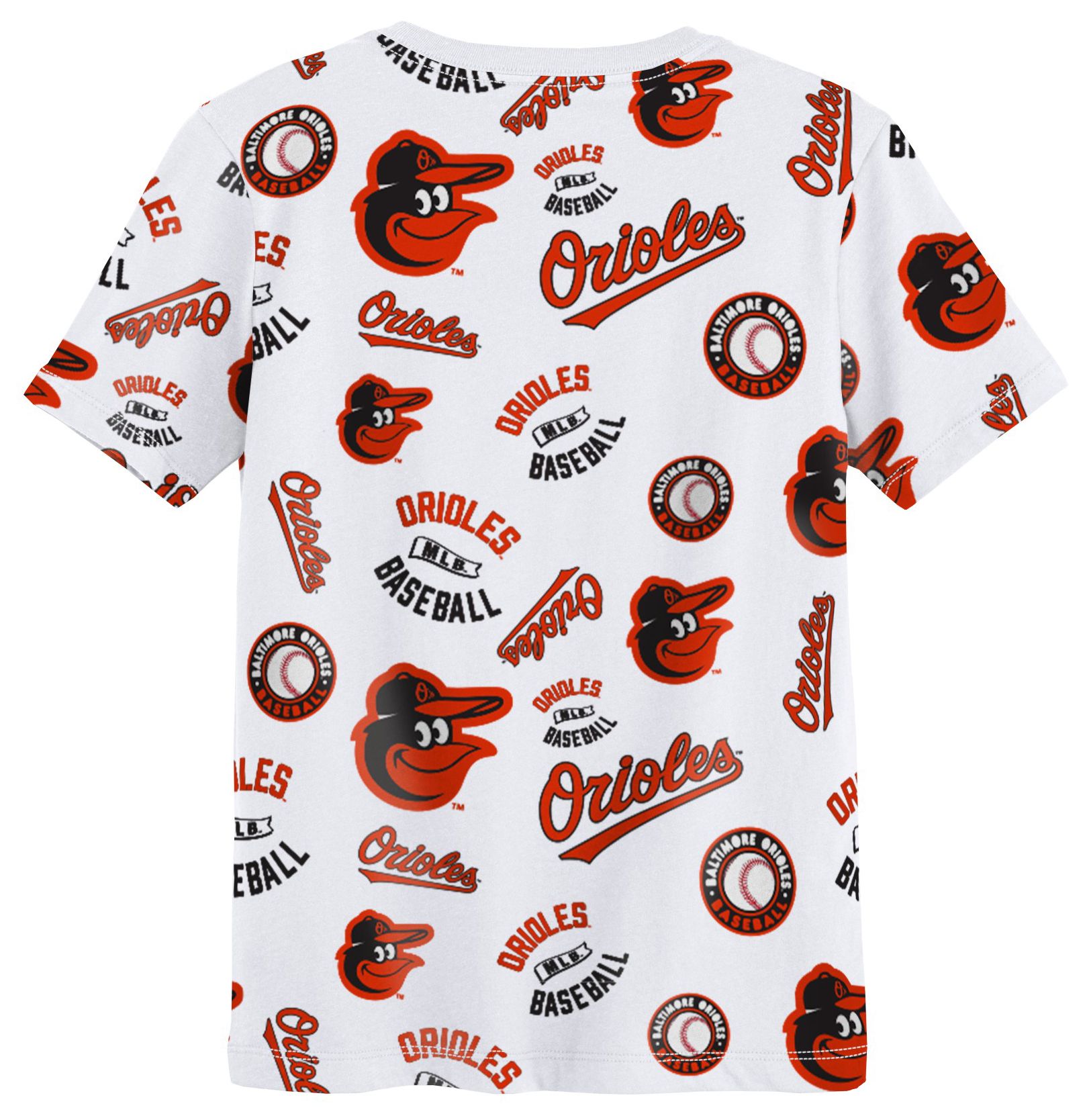 MLB Team Apparel Boys' Baltimore Orioles White Run Down T-Shirt product image