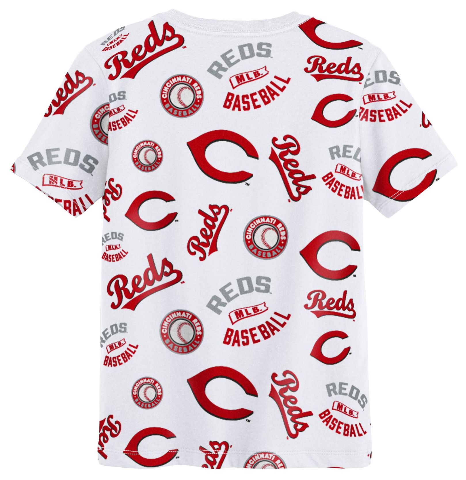 MLB Team Apparel Boys' Cincinnati Reds White Run Down T-Shirt product image