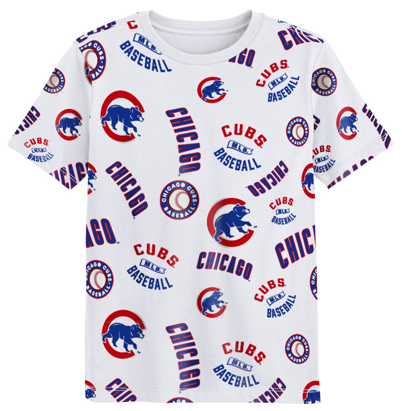 MLB Team Apparel Boys' Chicago Cubs White Run Down T-Shirt product image
