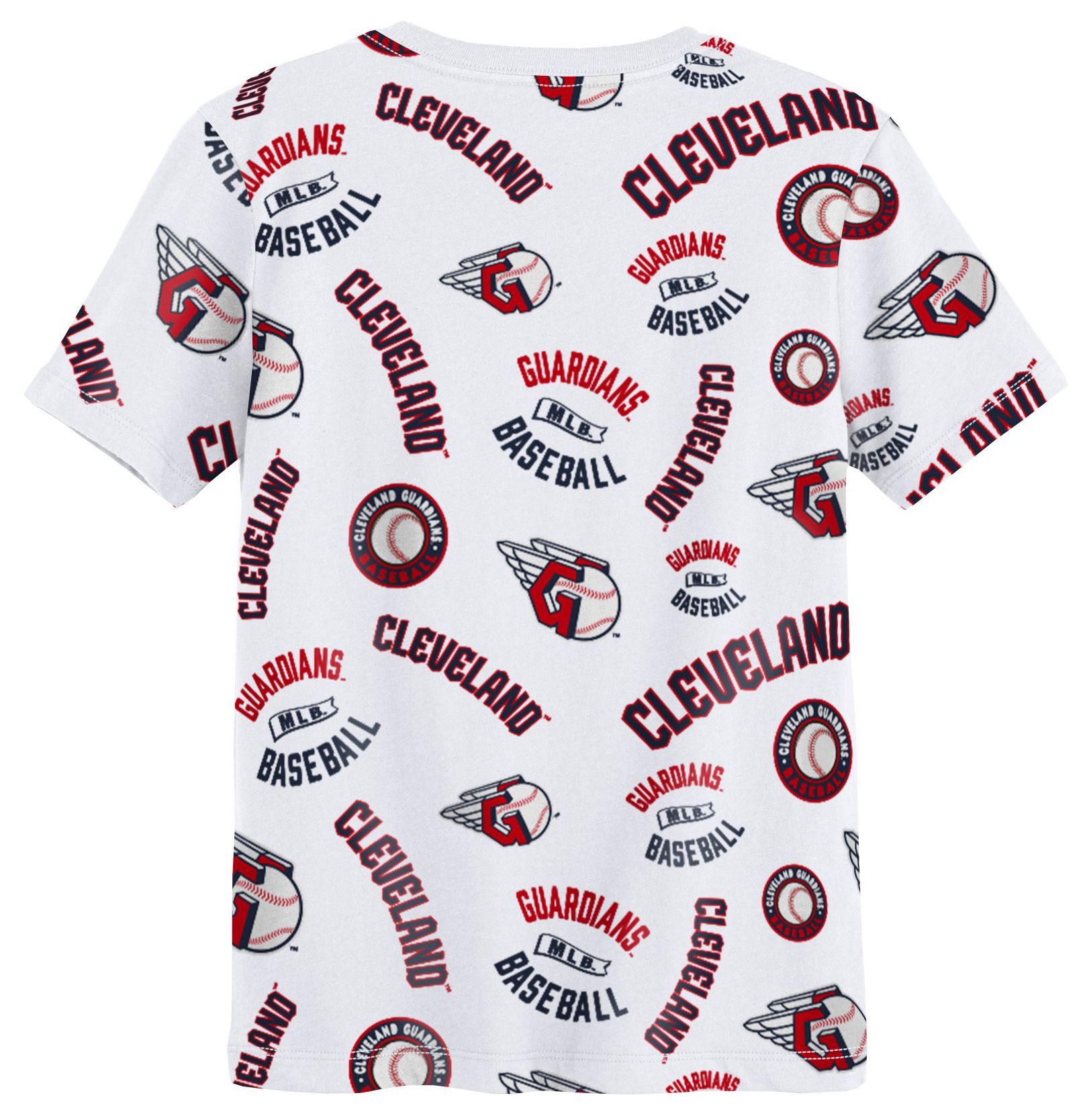 MLB Team Apparel Boys' Cleveland Guardians White Run Down T-Shirt product image