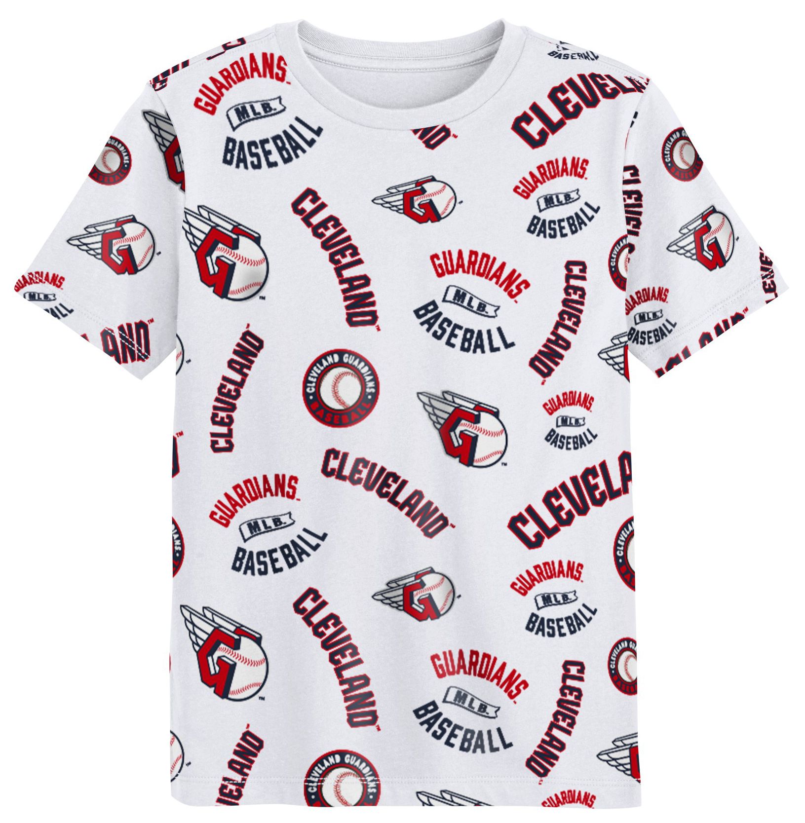 MLB Team Apparel Boys' Cleveland Guardians White Run Down T-Shirt product image