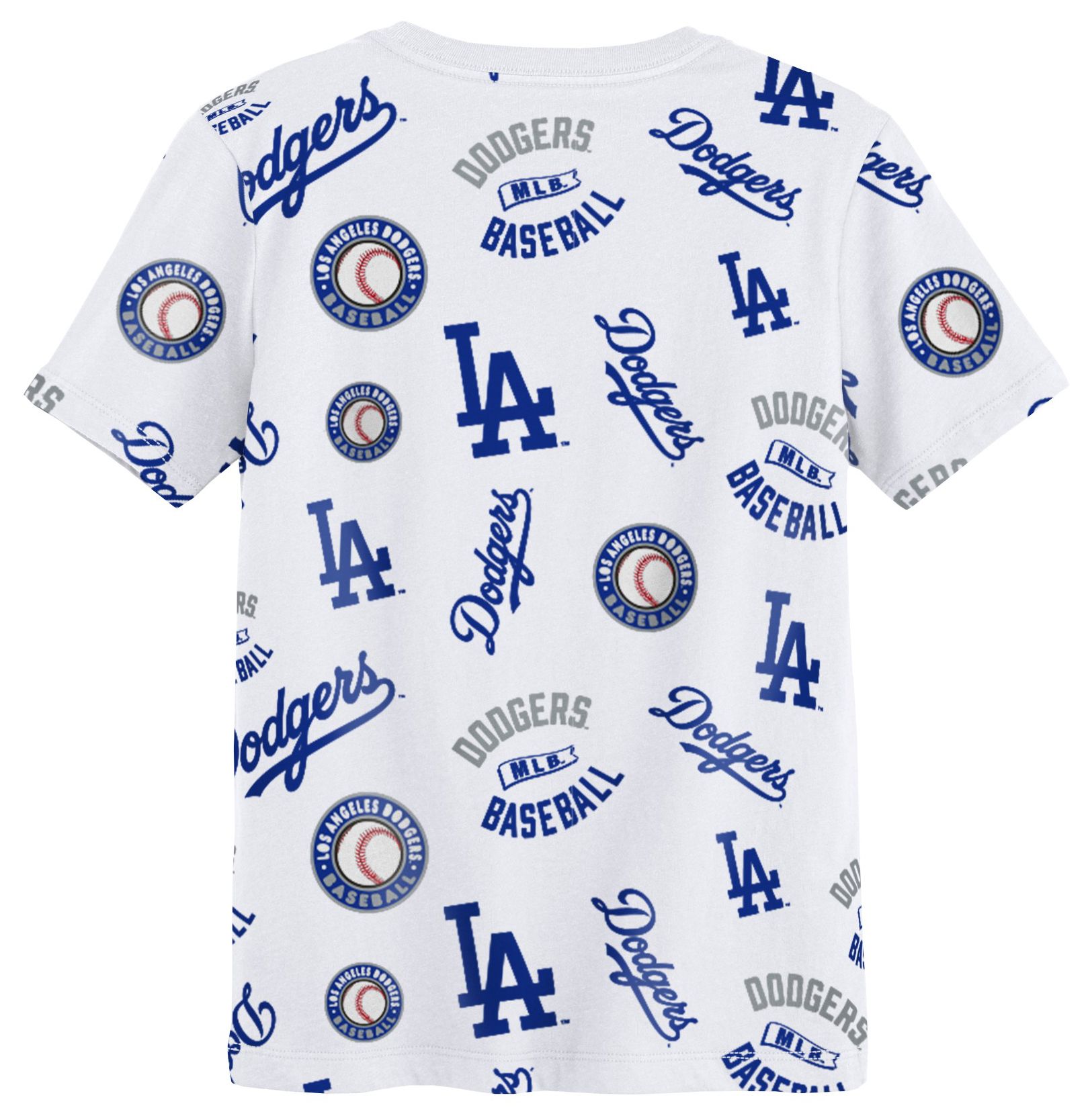 MLB Team Apparel Boys' Los Angeles Dodgers White Run Down T-Shirt product image