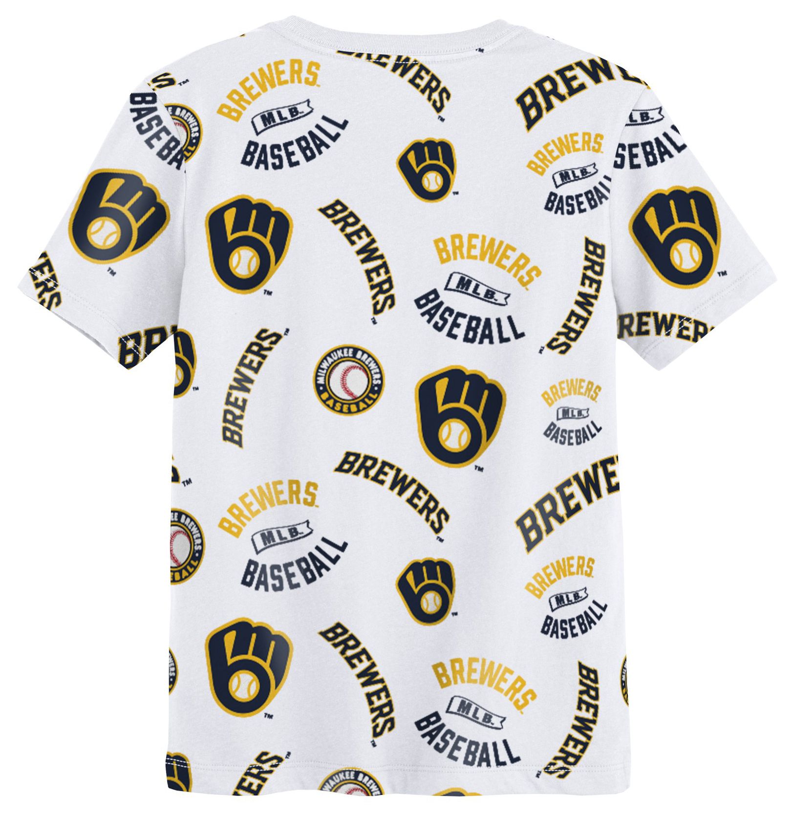 MLB Team Apparel Boys' Milwaukee Brewers White XXX product image