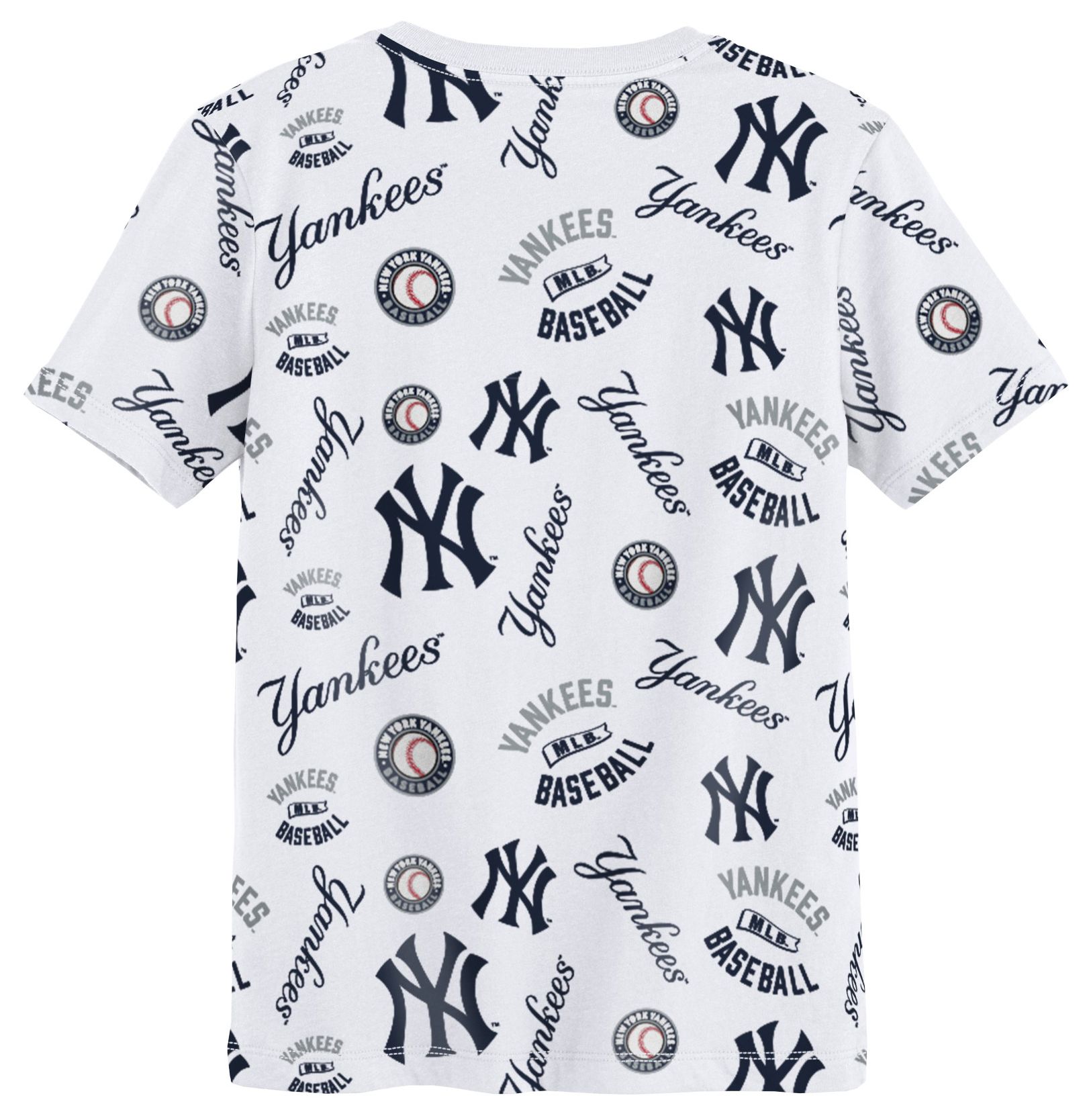 MLB Team Apparel Boys' New York Yankees White Run Down T-Shirt product image
