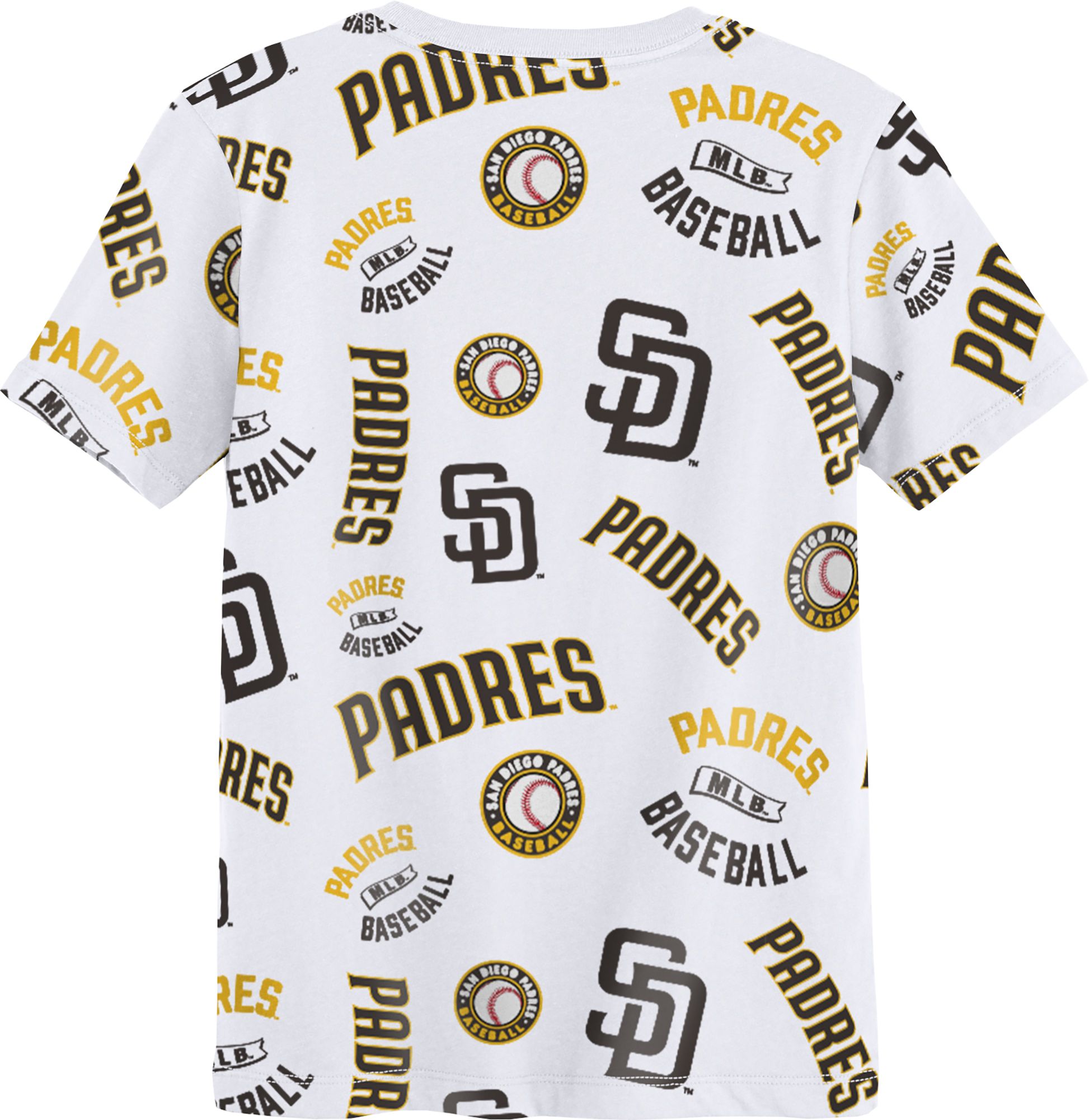 MLB Team Apparel Boys' San Diego Padres White Run Down T-Shirt product image