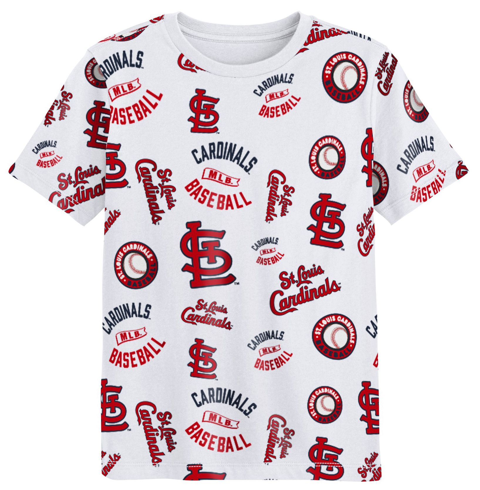 MLB Team Apparel Boys' St. Louis Cardinals White Run Down T-Shirt product image