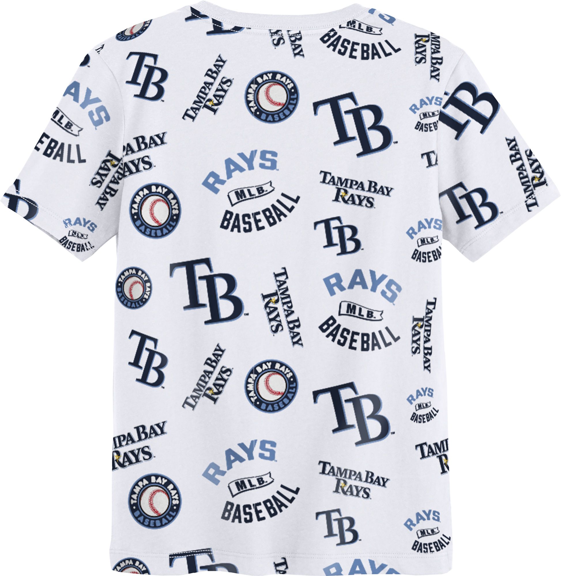 MLB Team Apparel Boys' Tampa Bay Rays White Run Down T-Shirt product image