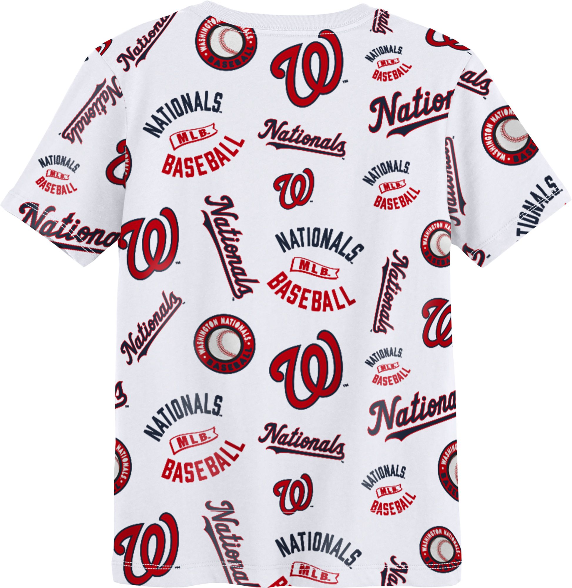 MLB Team Apparel Boys' Washington Nationals White Run Down T-Shirt product image