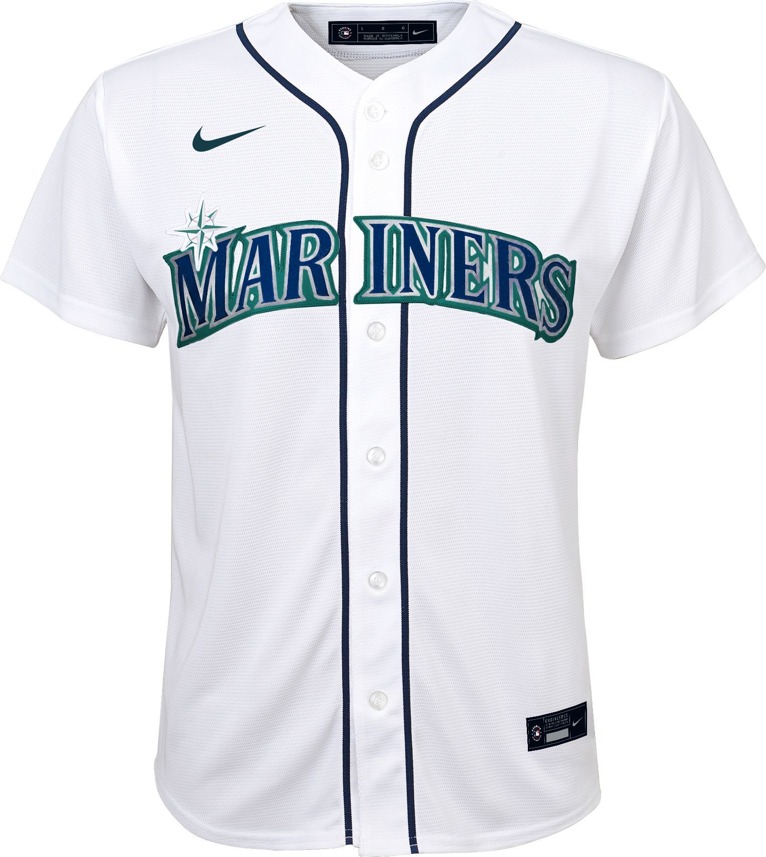 Nike Little Kids' 4-7 Seattle Mariners Julio Rodríguez #44 White Home Cool Base Jersey