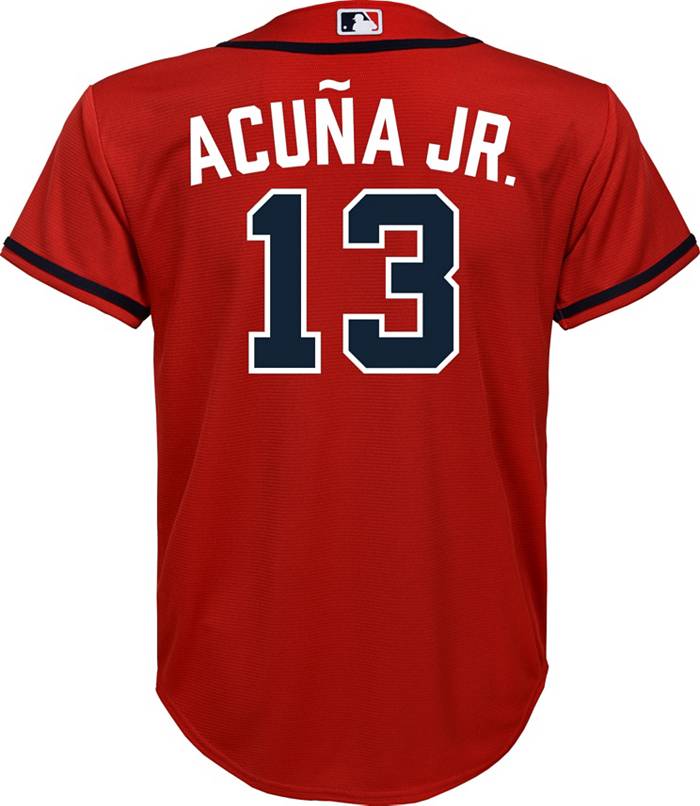 Nike Ronald Acuna Jr. Youth Jersey - ATL Braves Kids Home Jersey