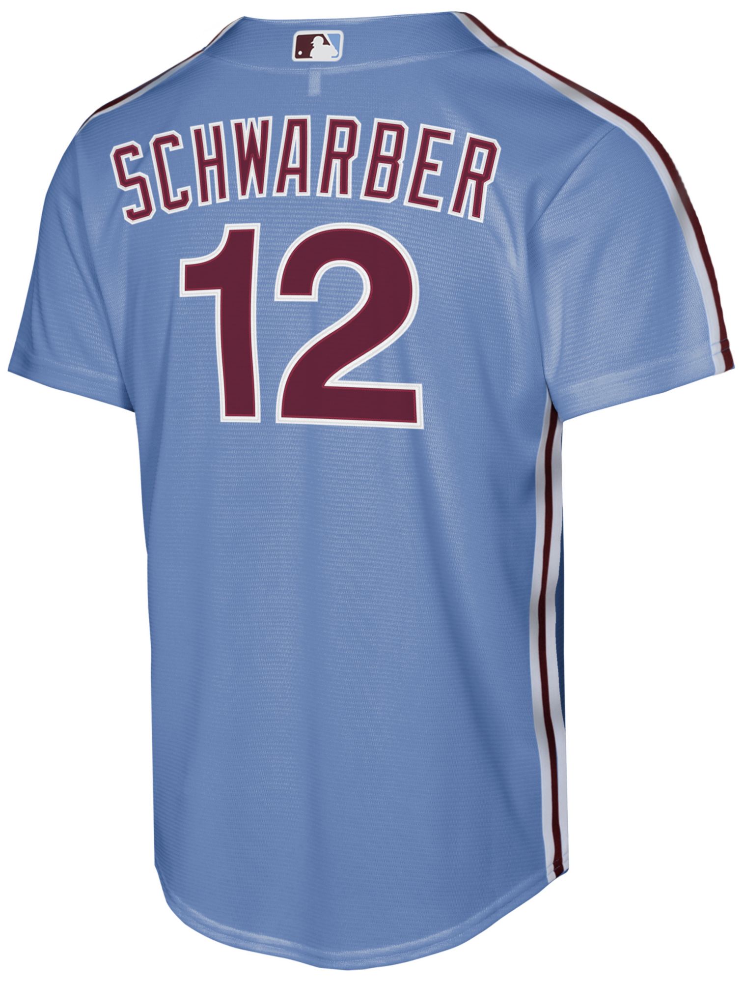 Nike Youth Philadelphia Phillies Blue Kyle Schwarber #12 Baseline Alternate Jersey product image