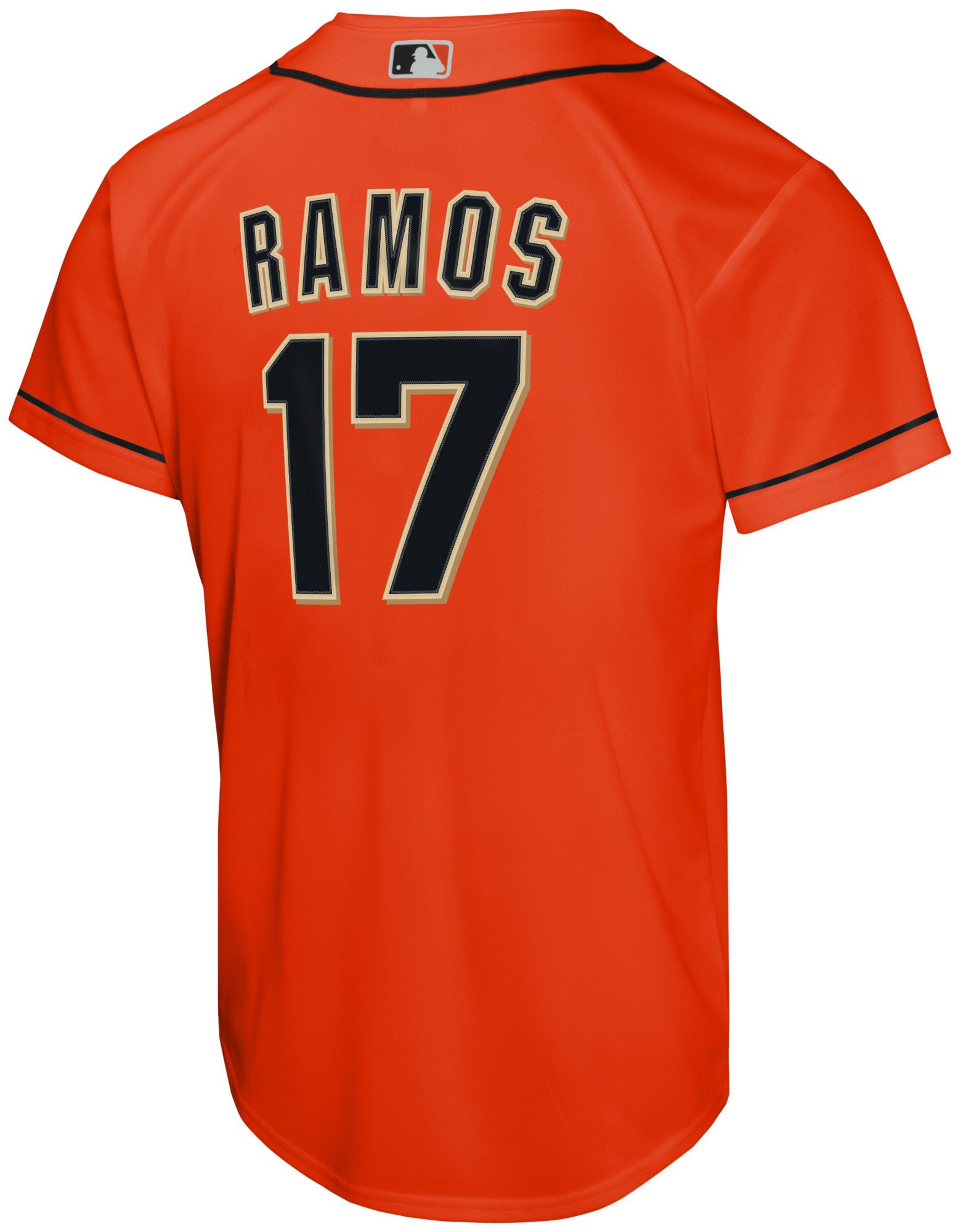 Nike Youth San Francisco Giants Heliot Ramos #17 Orange Baseline Alternate Replica Jersey product image