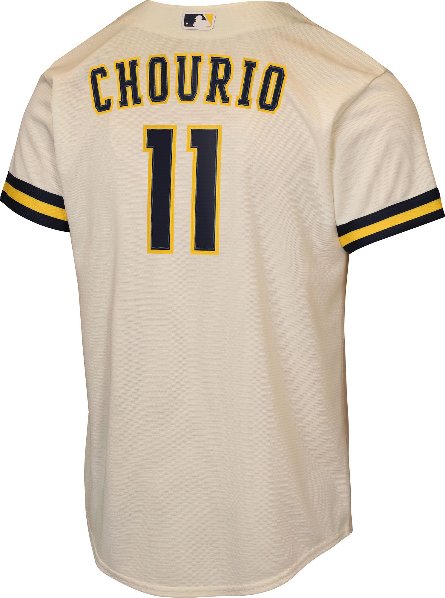Nike Youth Milwaukee Brewers White Jackson Chourio #11 Home Baseline Jersey product image