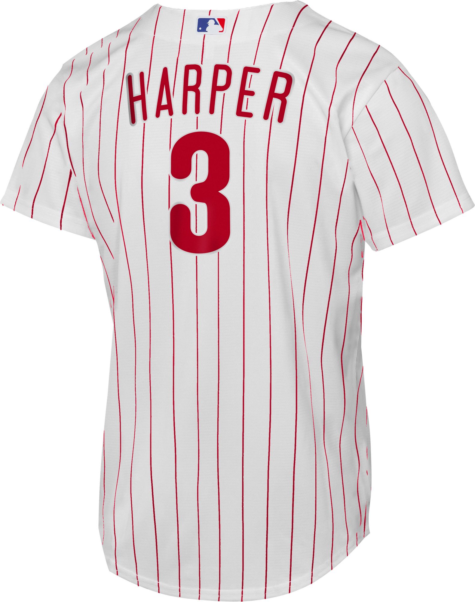 Nike Youth Philadelphia Phillies White Bryce Harper #3 Home Baseline Jersey product image