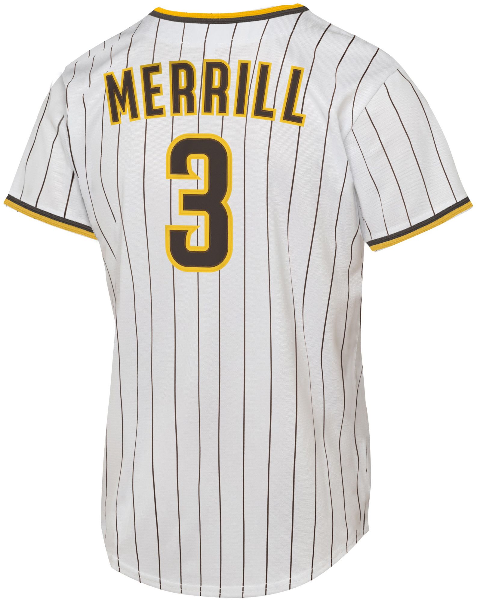 Nike Youth San Diego Padres Jackson Merrill #3 White Home Replica Jersey product image