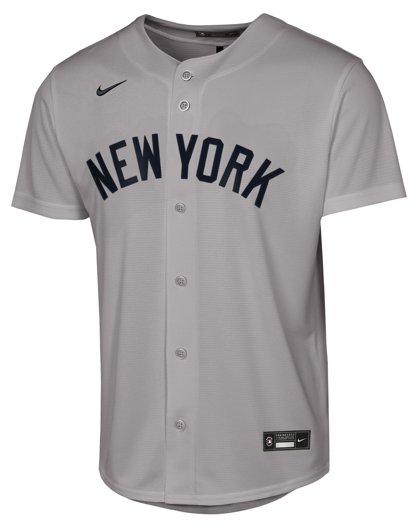 Nike Youth New York Yankees Aaron Judge #99 Gray Baseline Road Replica Jersey product image