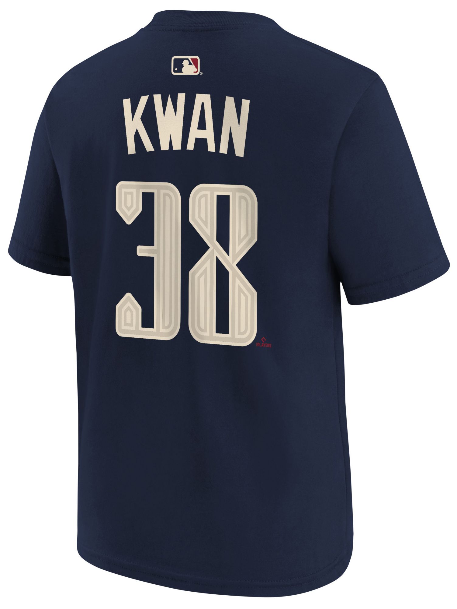 Nike Youth Cleveland Guardians Navy Steven Kwan #38 Home T-Shirt product image