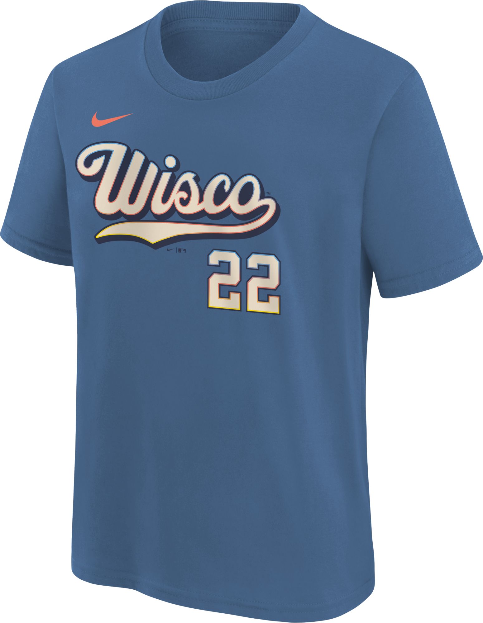 Nike Youth Milwaukee Brewers 2026 City Connect Christian Yelich #22 T-Shirt product image