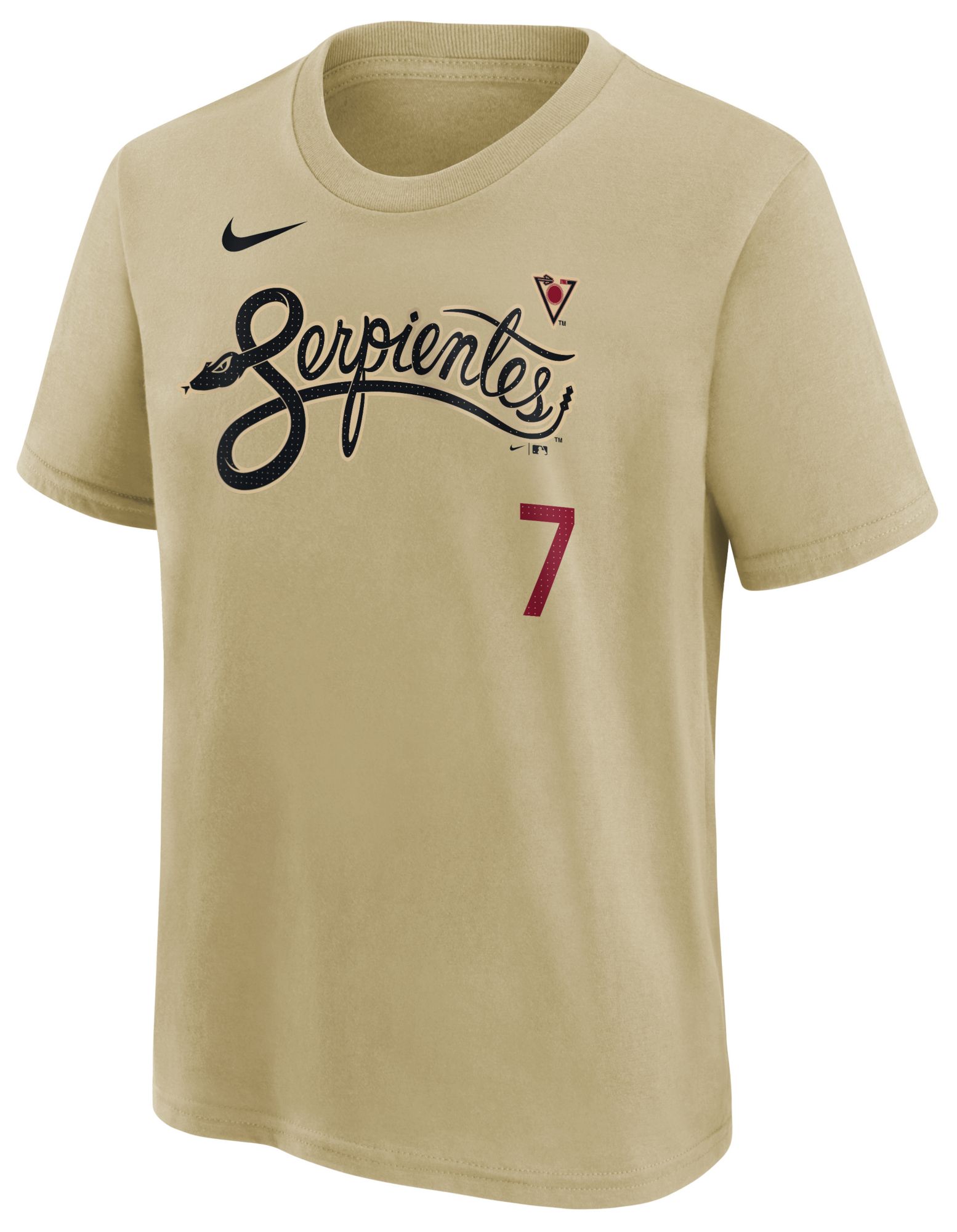 Nike Youth Arizona Diamondbacks Corbin Carroll #7 Gold T-Shirt product image