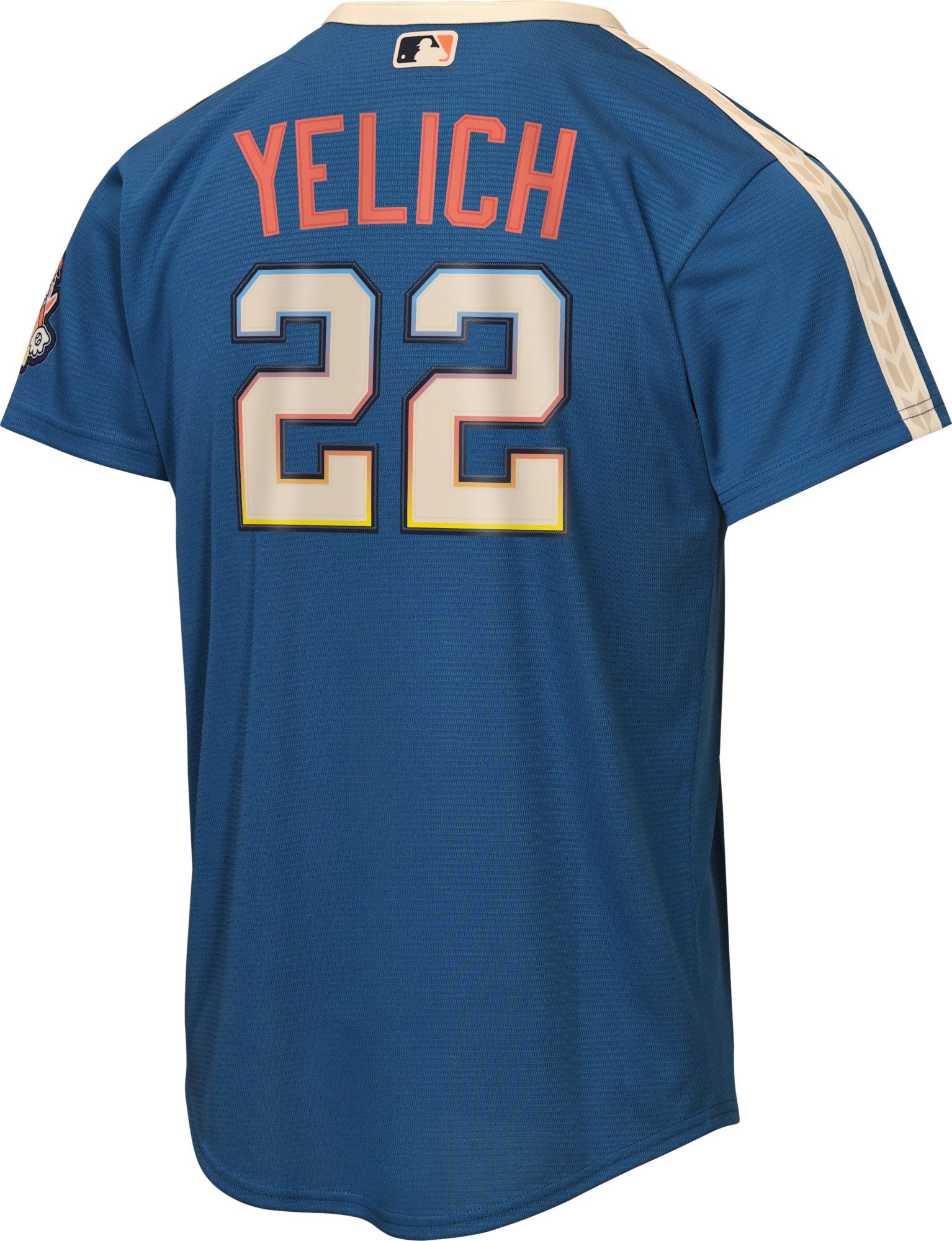 Nike Youth Milwaukee Brewers Christian Yelich #22 2026 City Connect Homerun Jersey product image