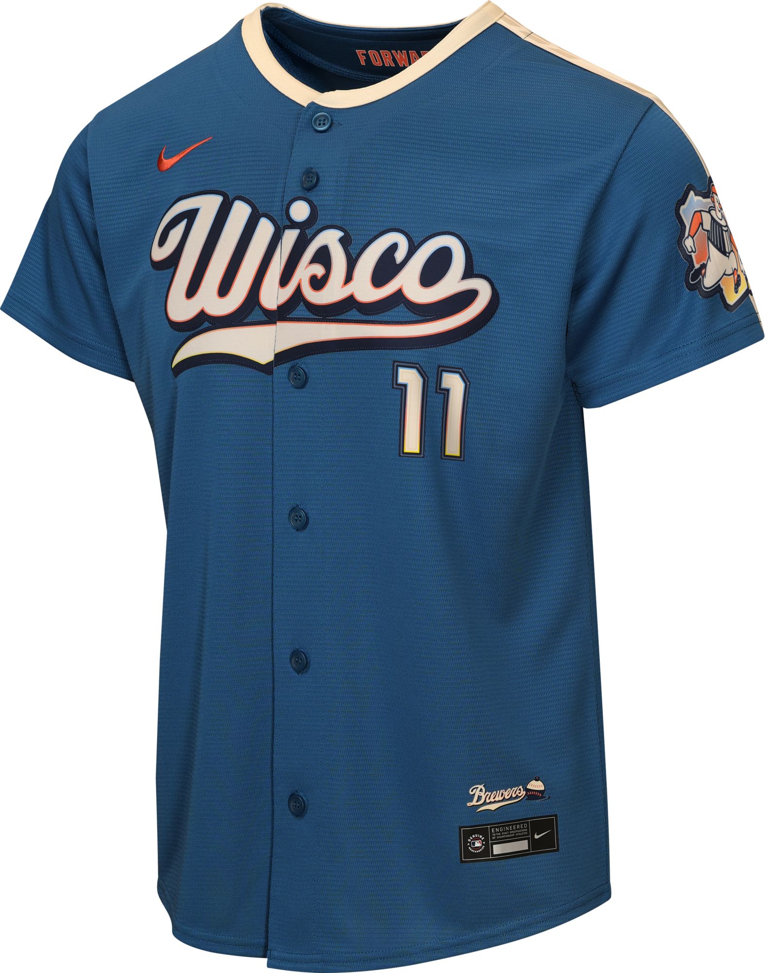 Nike Youth Milwaukee Brewers Jackson Chourio #11 2026 City Connect Homerun Jersey product image