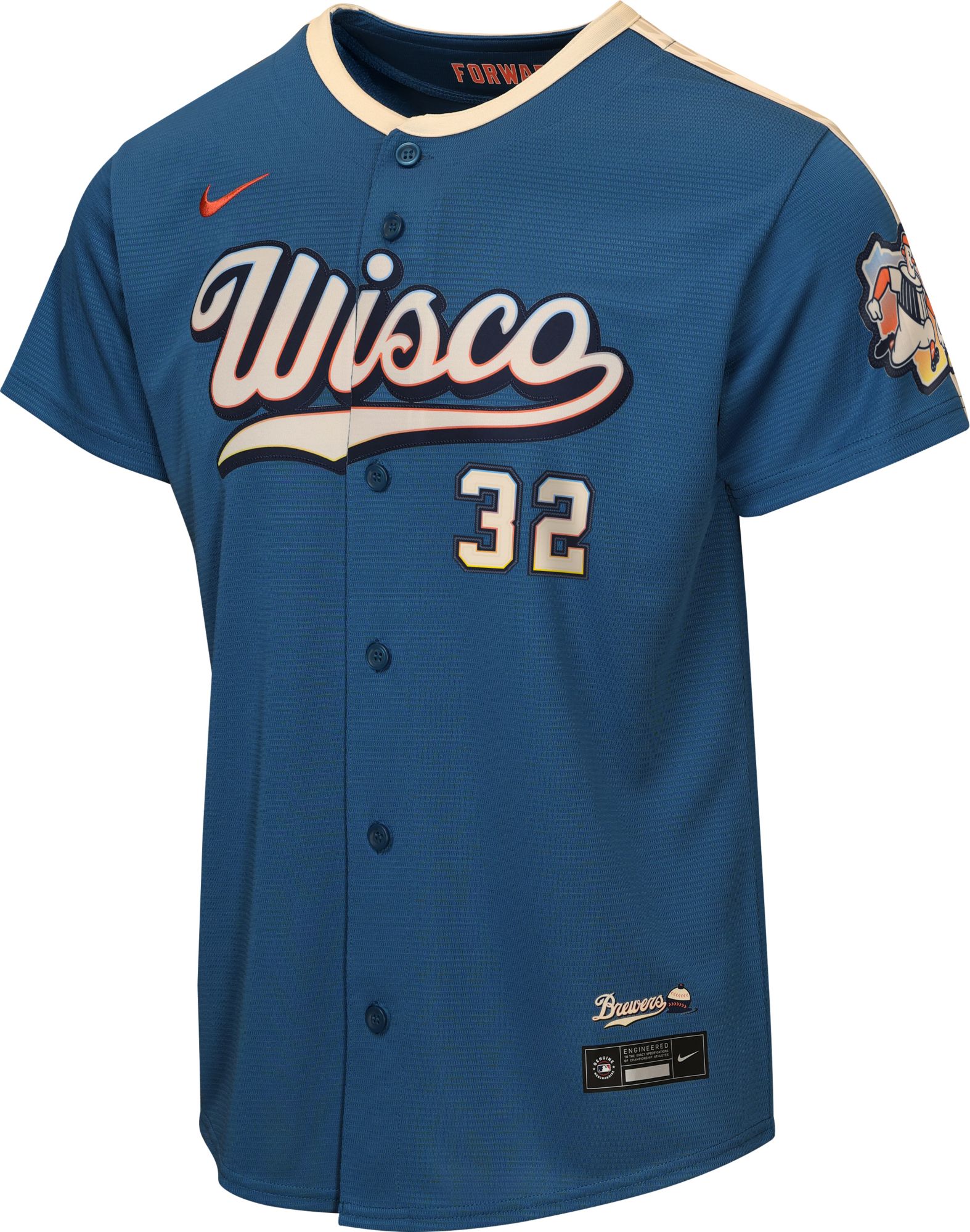 Nike Youth Milwaukee Brewers Jacob Misiorowski #32 2026 City Connect Homerun Jersey product image