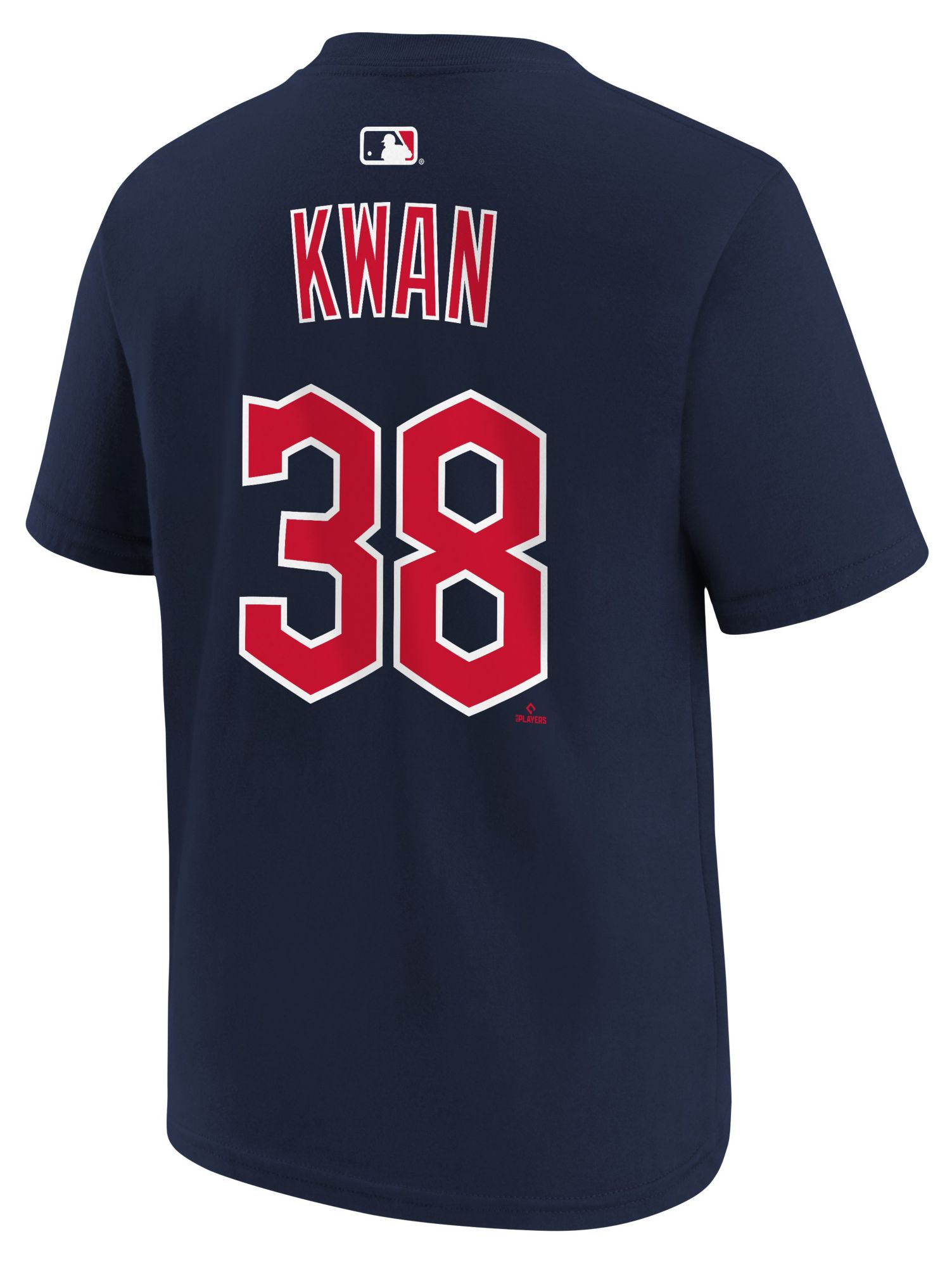 Nike Youth Cleveland Guardians Steven Kwan #38 Navy Home T-Shirt product image