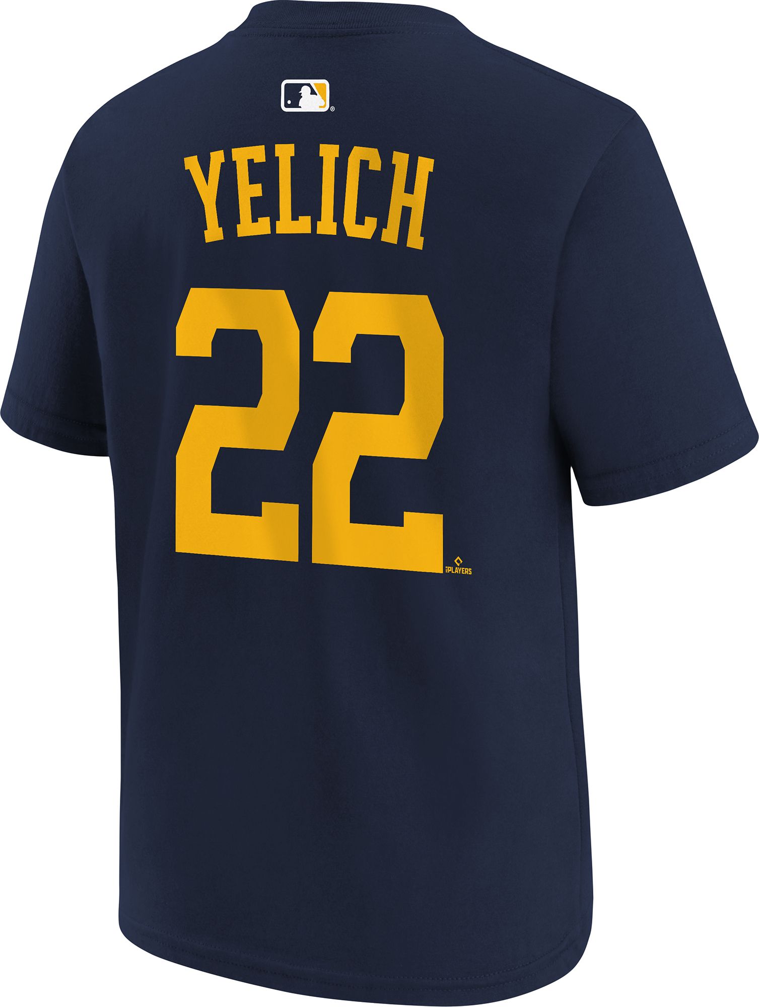 Nike Youth Milwaukee Brewers Christian Yelich #22 Navy Home T-Shirt product image