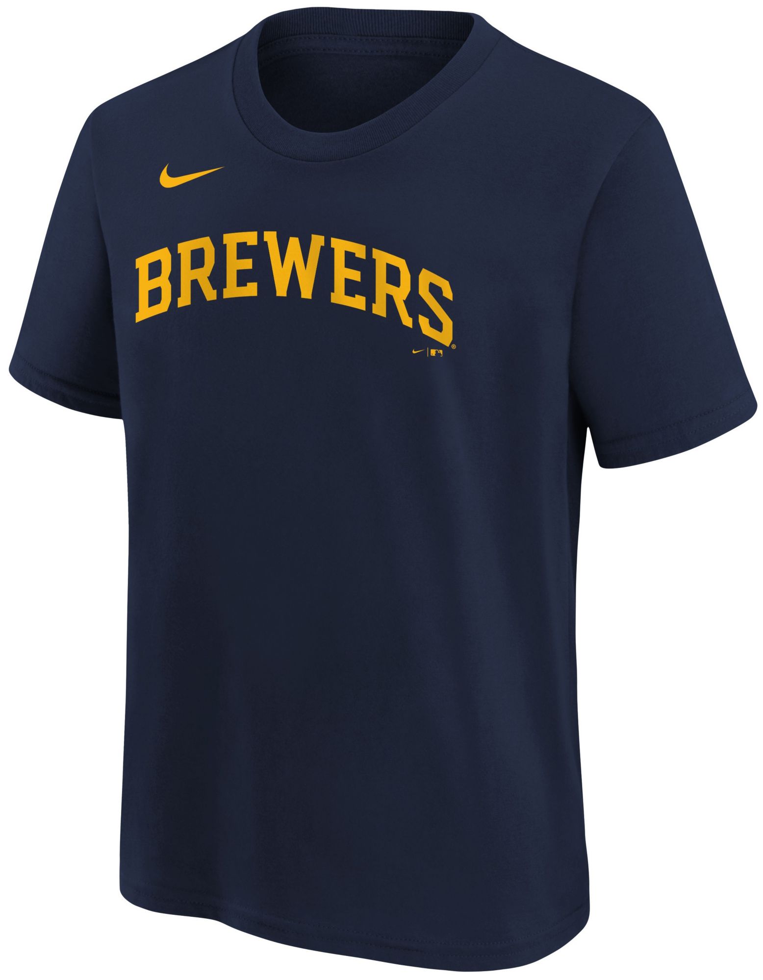 Nike Youth Milwaukee Brewers Jackson Chourio #11 Navy Home T-Shirt product image